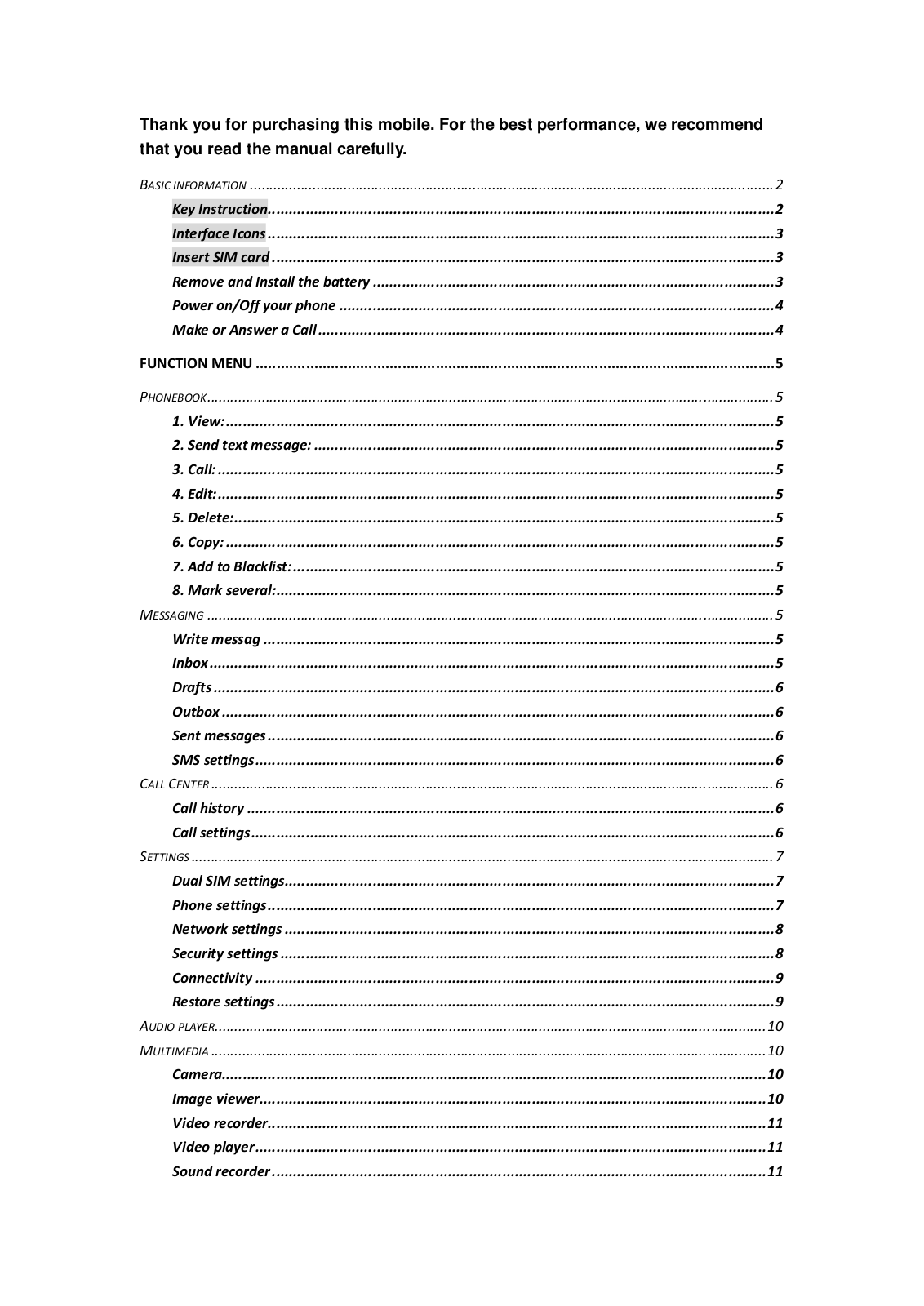 CLC E400 User Manual