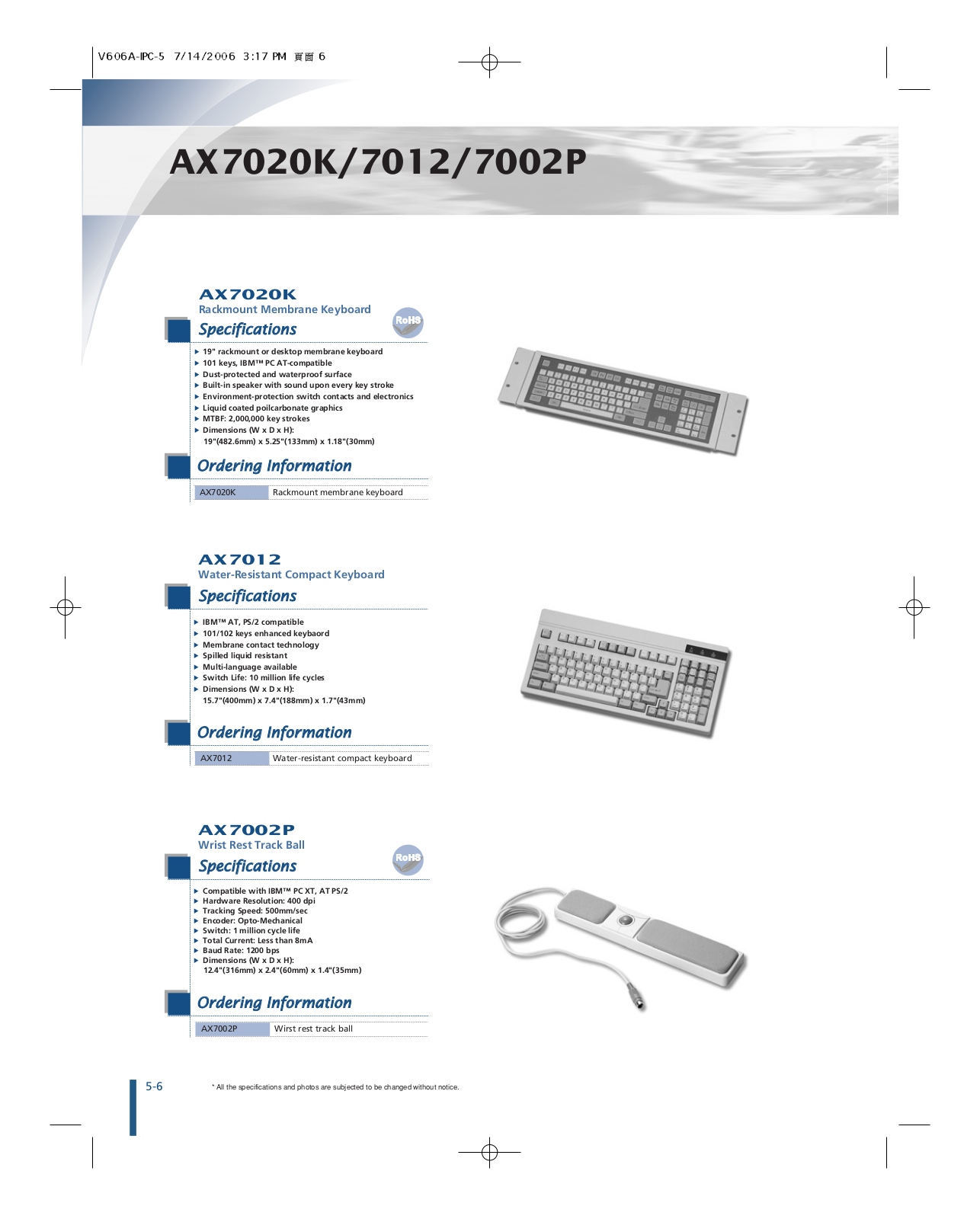 Impulse AX7002P User Manual