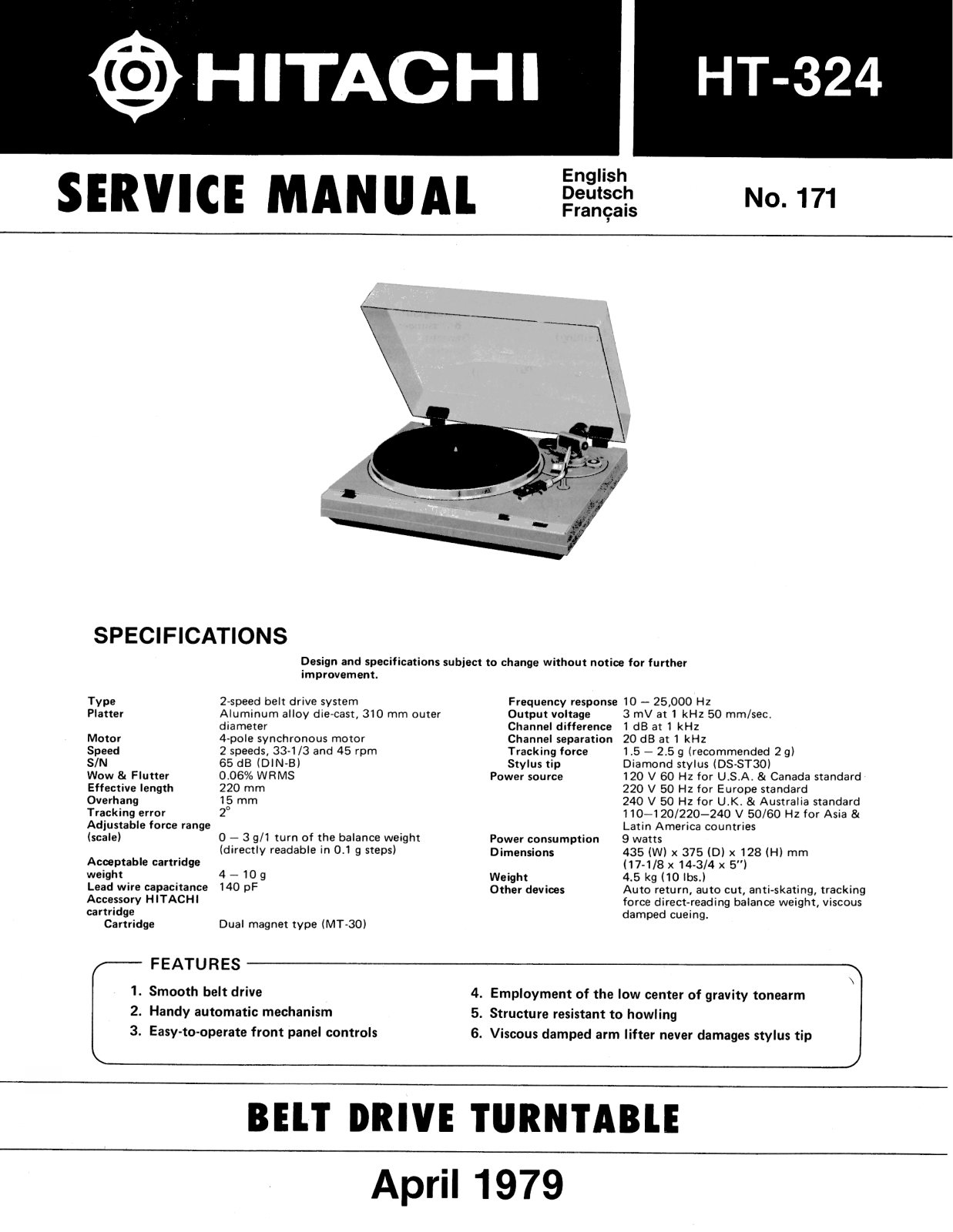 Hitachi HT-324 Service Manual