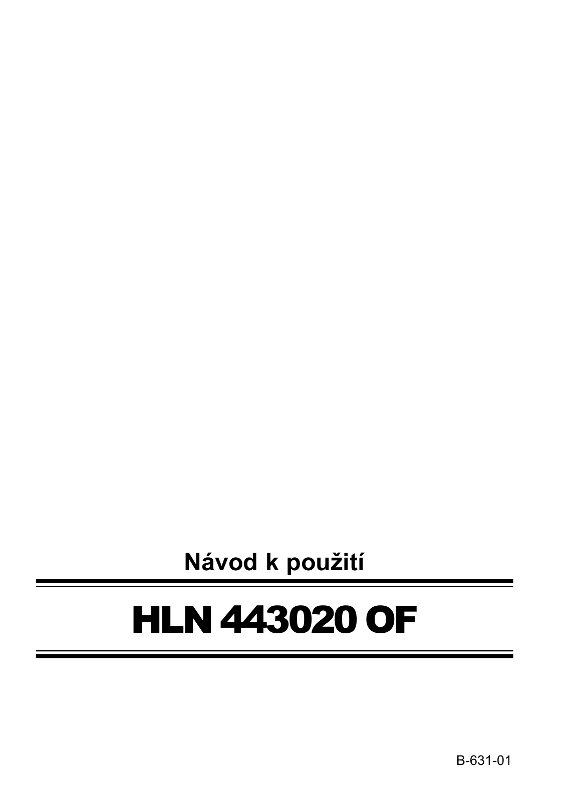 Bosch HLN 443020F User Manual