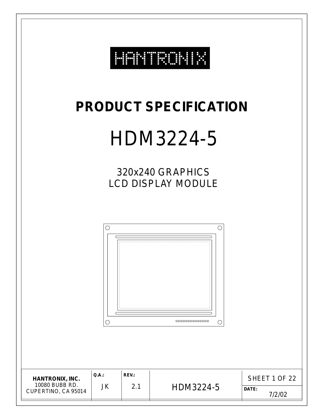 HANTRONIX HDM3224-5 Datasheet