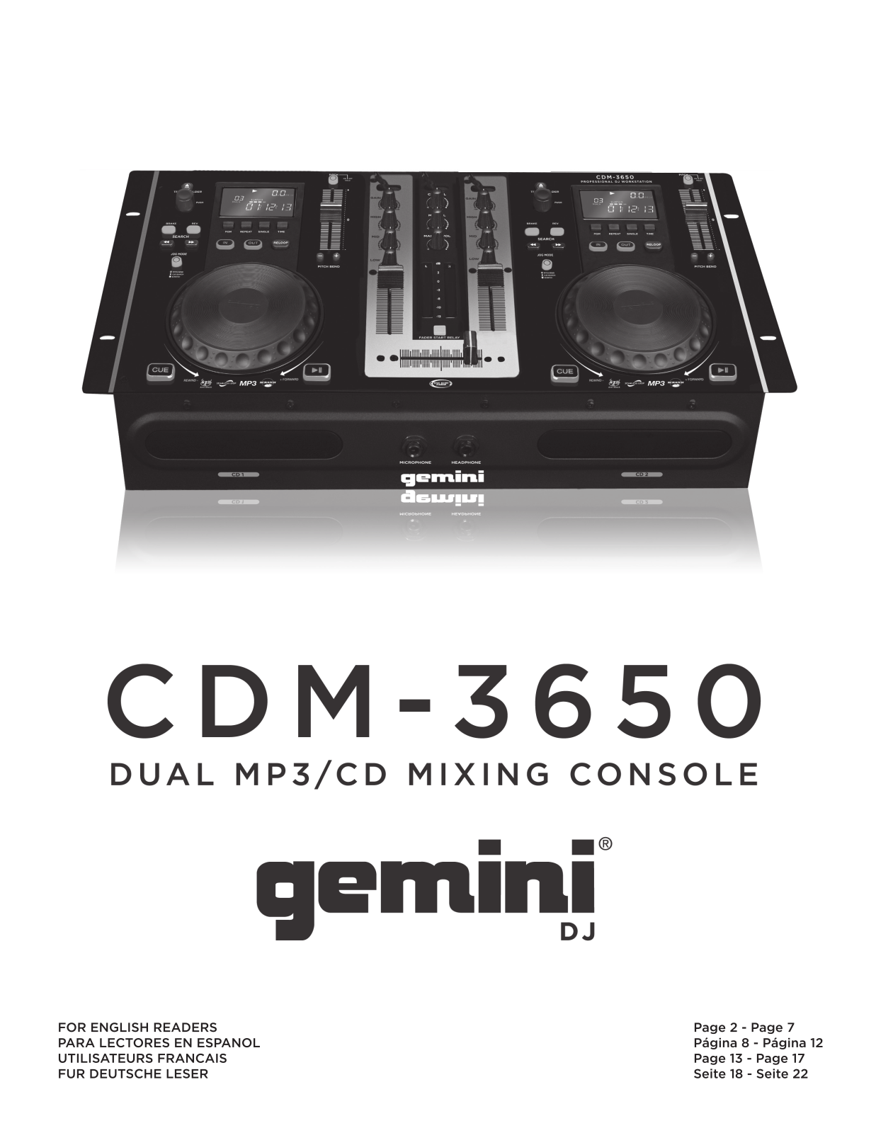 Gemini CDM-3650 Operating Manual