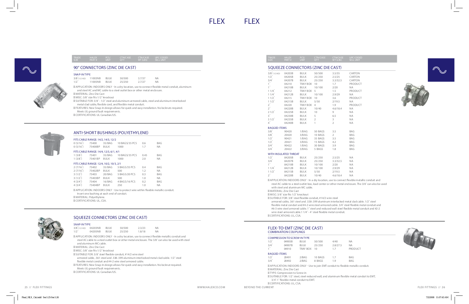 Halex Flex Catalog Page