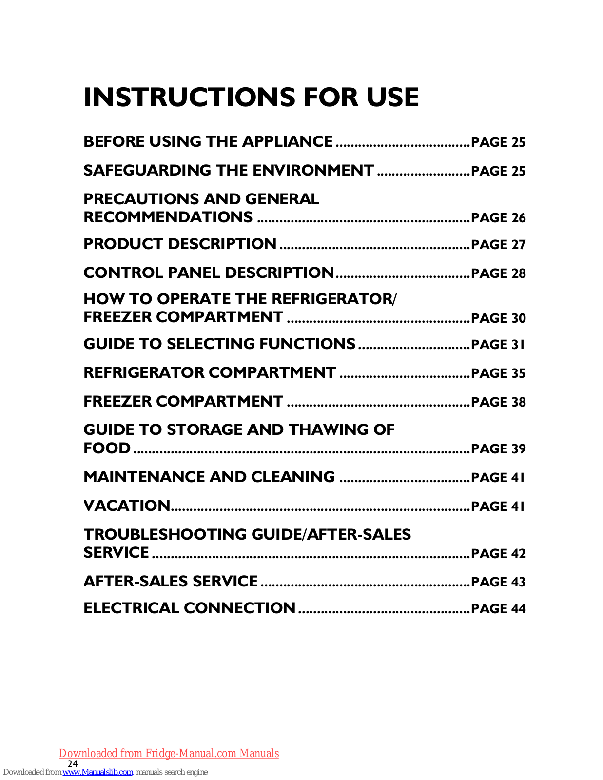 Whirlpool RC 8140 IX Instructions For Use Manual