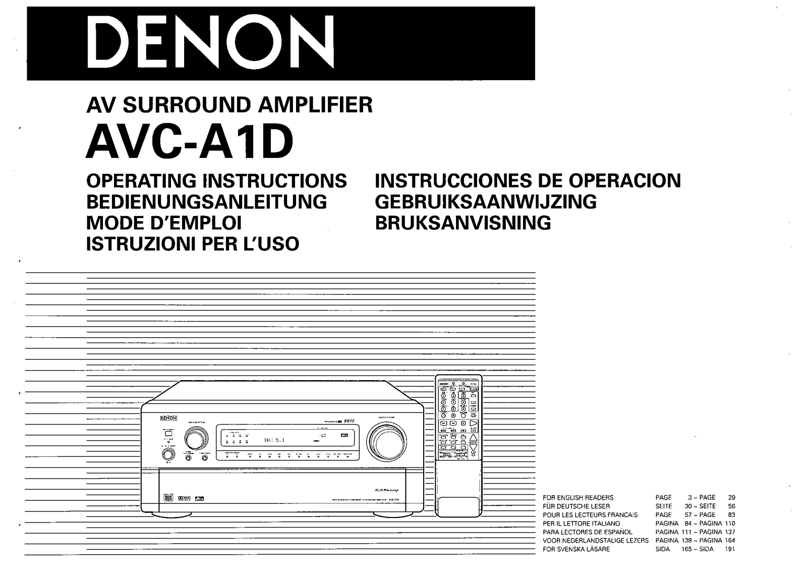 DENON AVC-A1D User Manual