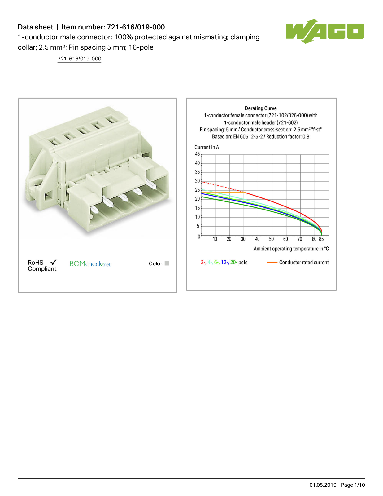 Wago 721-616/019-000 Data Sheet