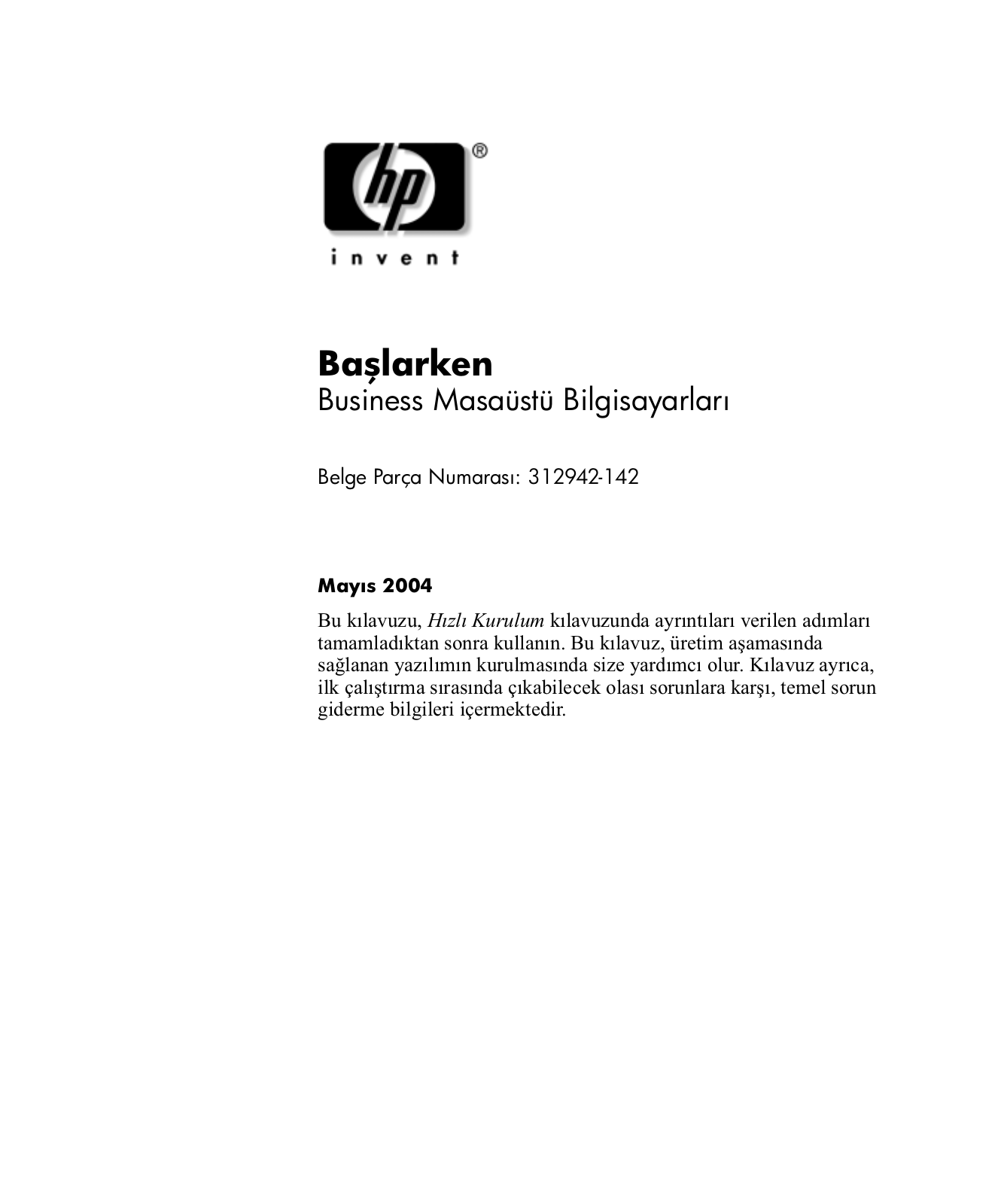 Hp DX6050 MICROTOWER User Manual