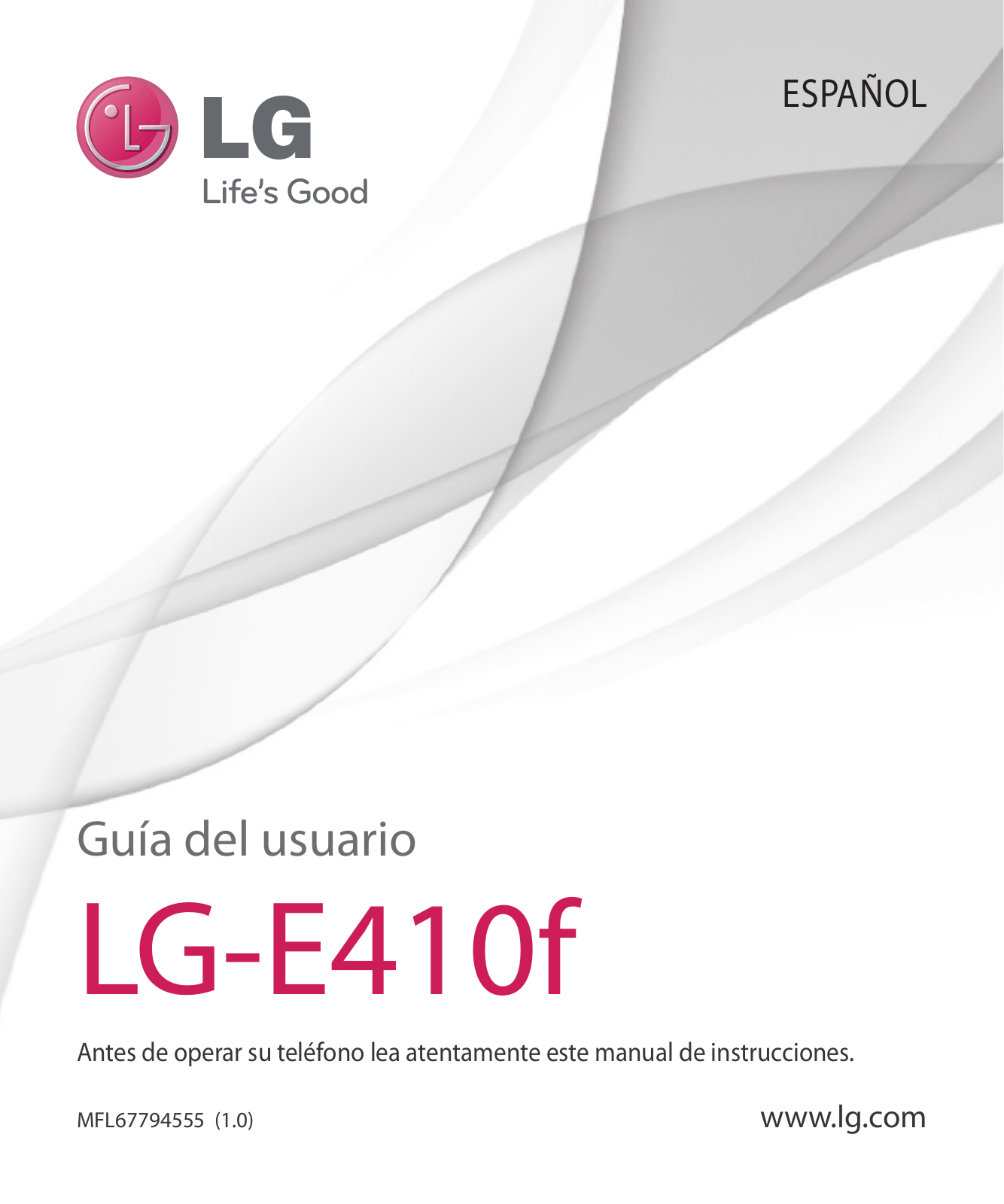 LG LGE410F User manual