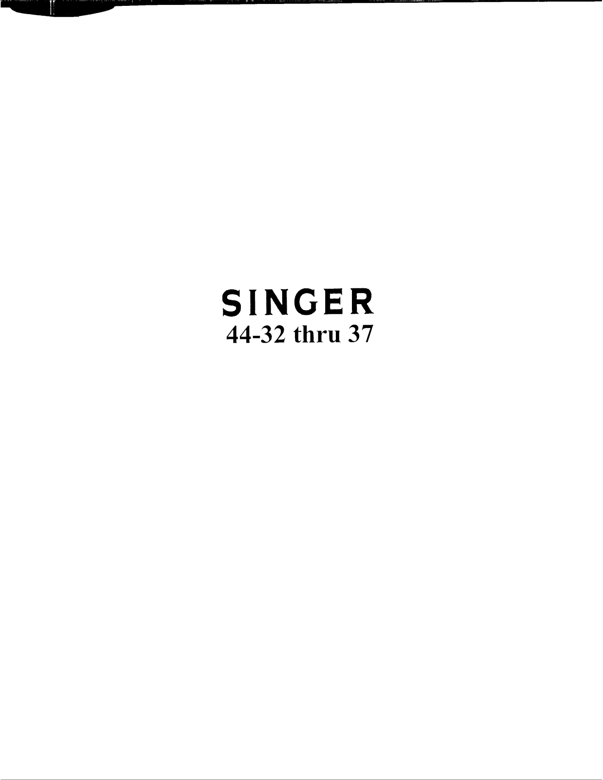 SINGER 44-32, 44-33, 44-34, 44-35, 44-36 Parts List