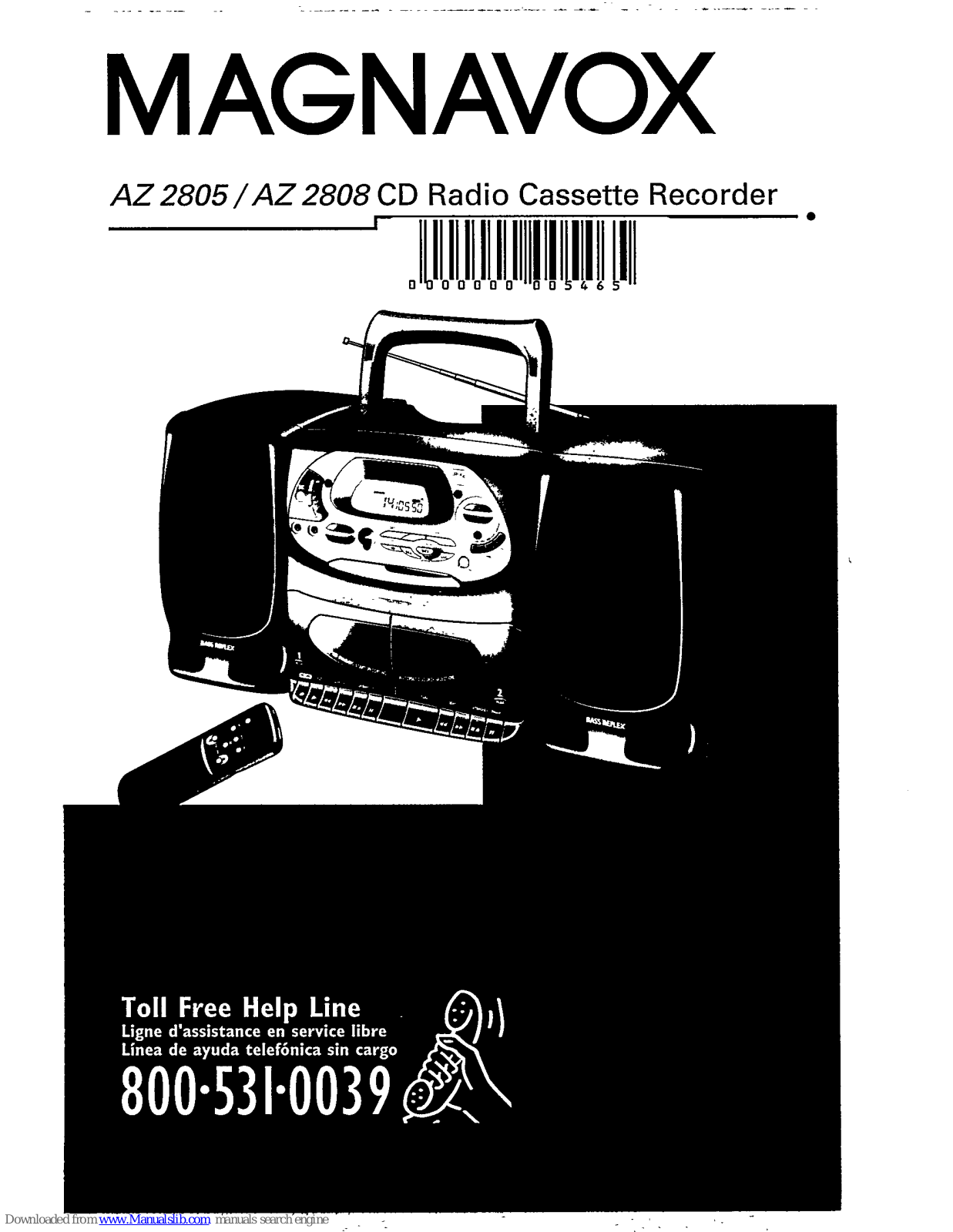 Magnavox AZ2808, AZ2805/05, AZ2805/00, AZ2808/11, AZ2808/01 Product Manual