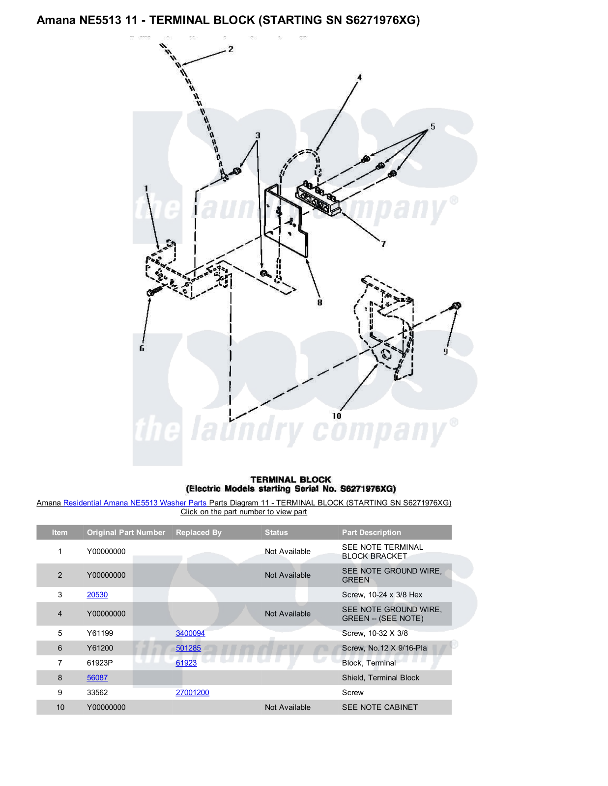 Amana NE5513 Parts Diagram