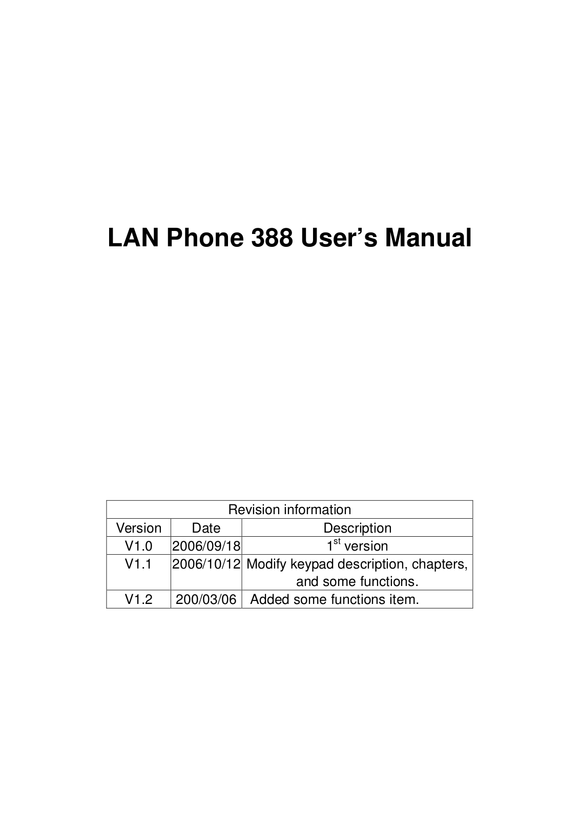 Welltech LP-388 User Manual