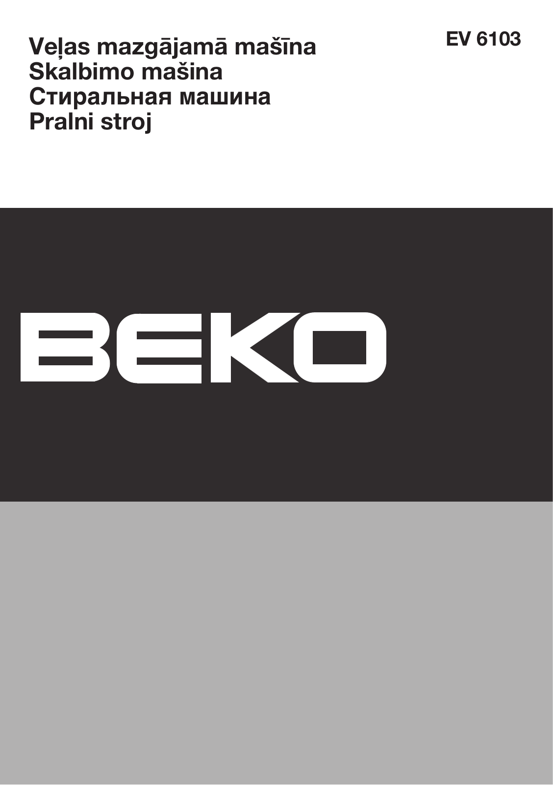 Beko EV 6103 User manual