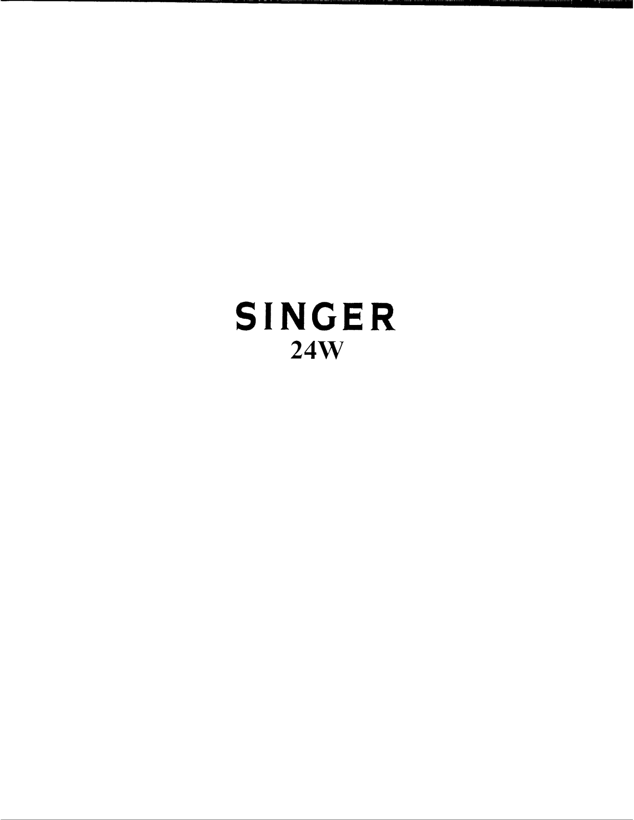 SINGER 24W Parts List