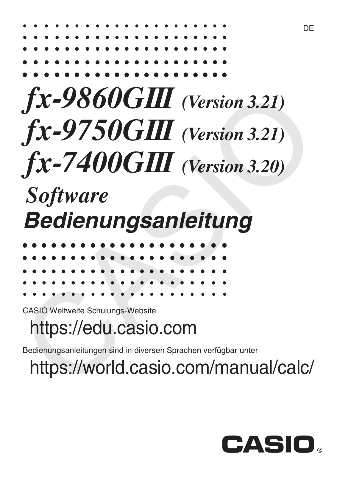 Casio FX-9860GIII operation manual