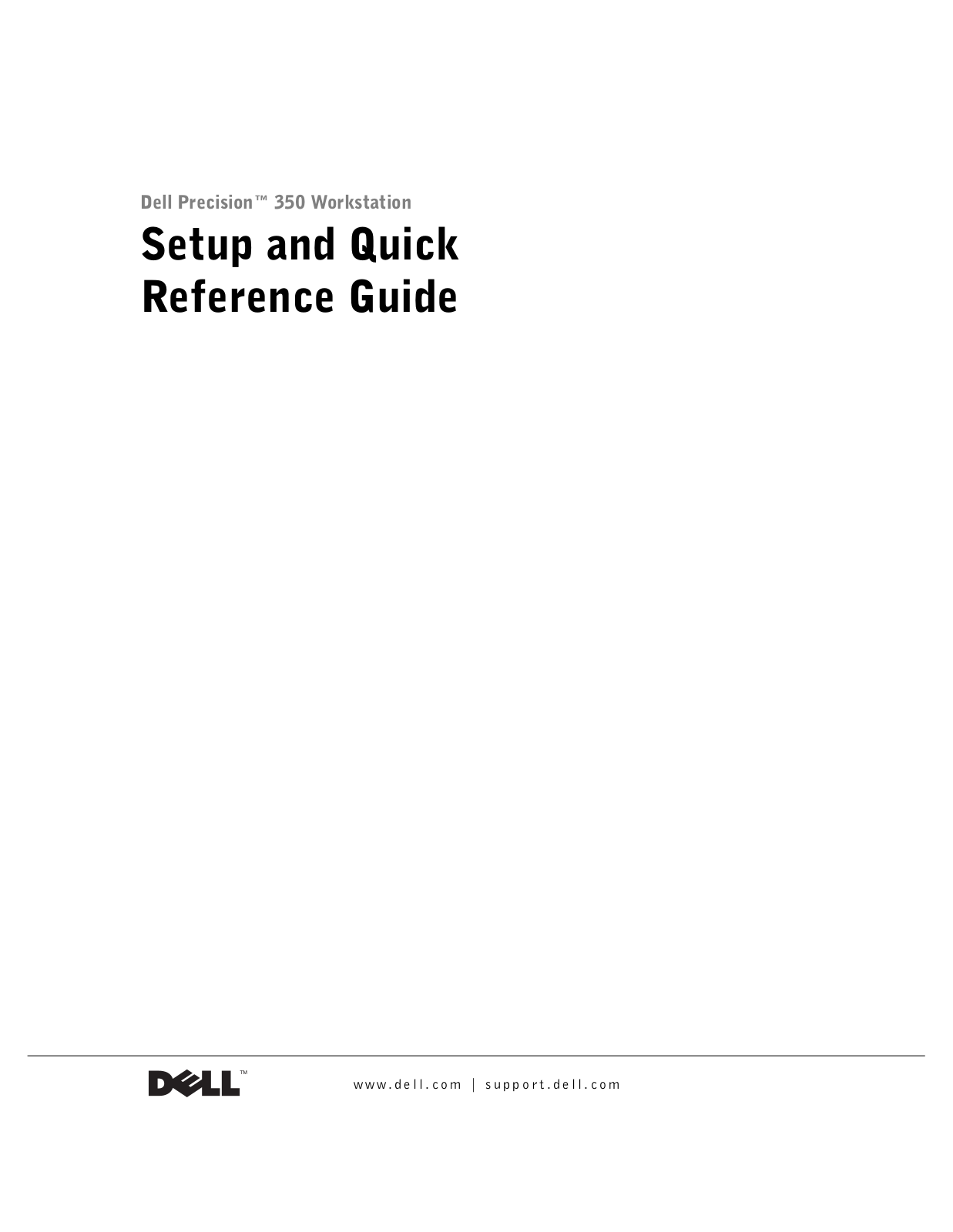 Dell Precision 350 User Manual