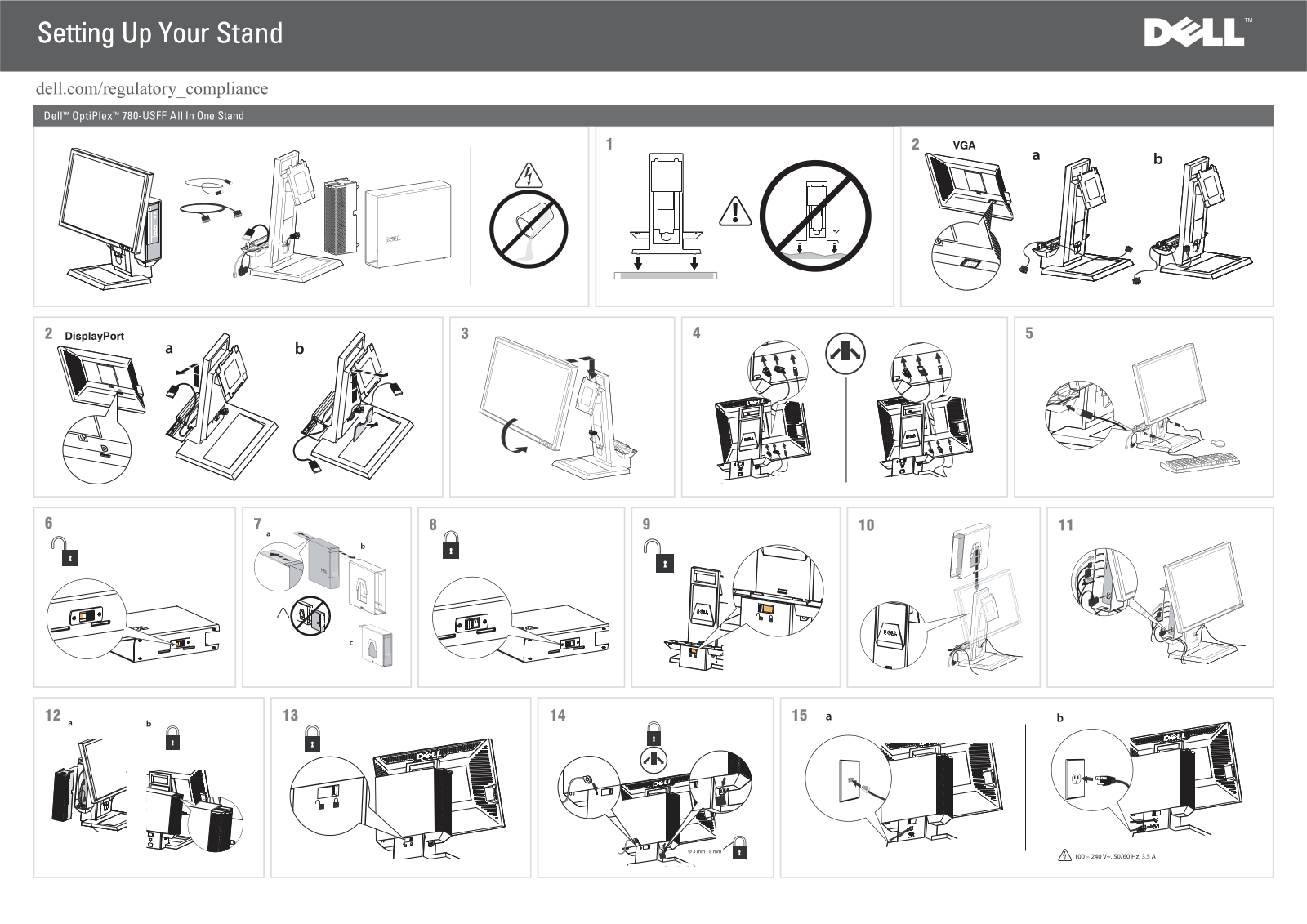 Dell P170s Setup Diagram