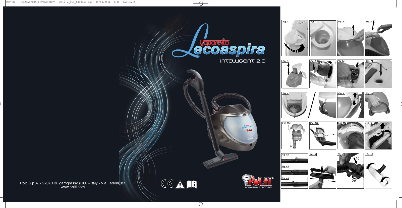 Polti Vaporetto Lecoaspira Intelligent 2.0 User guide