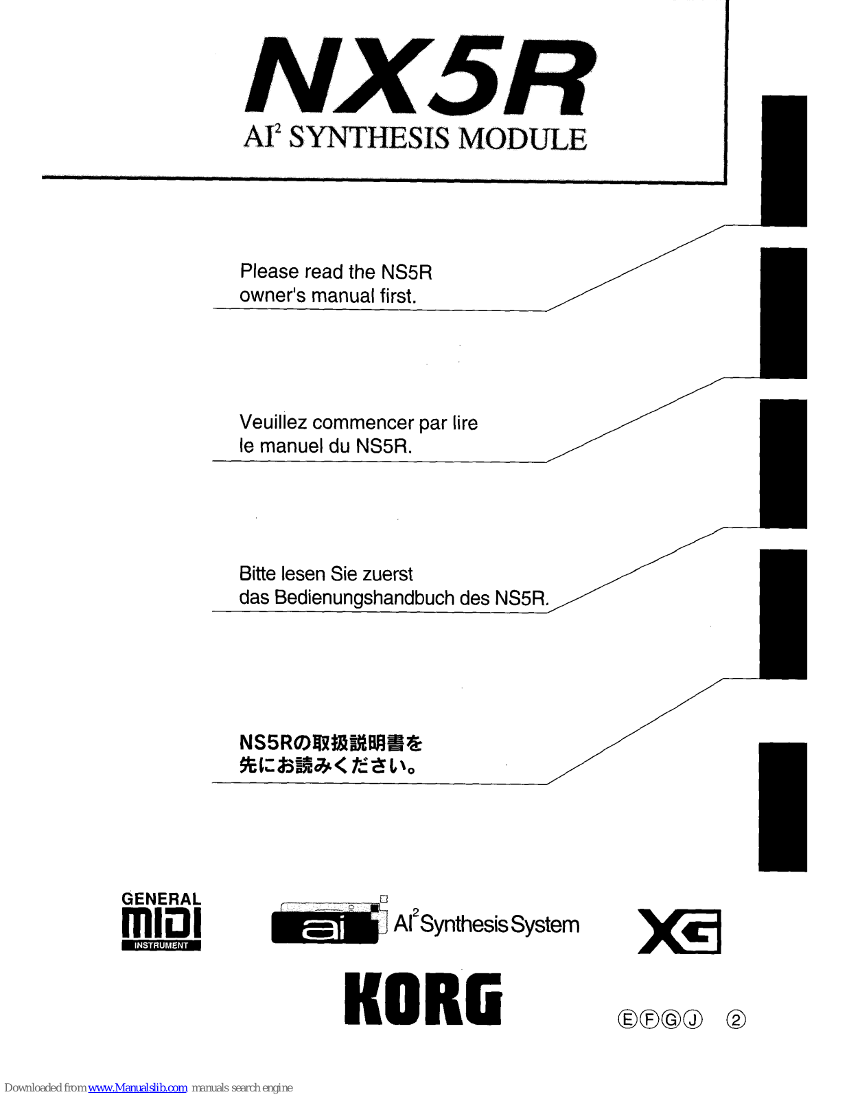 Korg NX5R, NS5R Owner's Manual