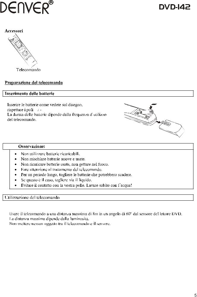 Denver DVD-142 Instruction Manual