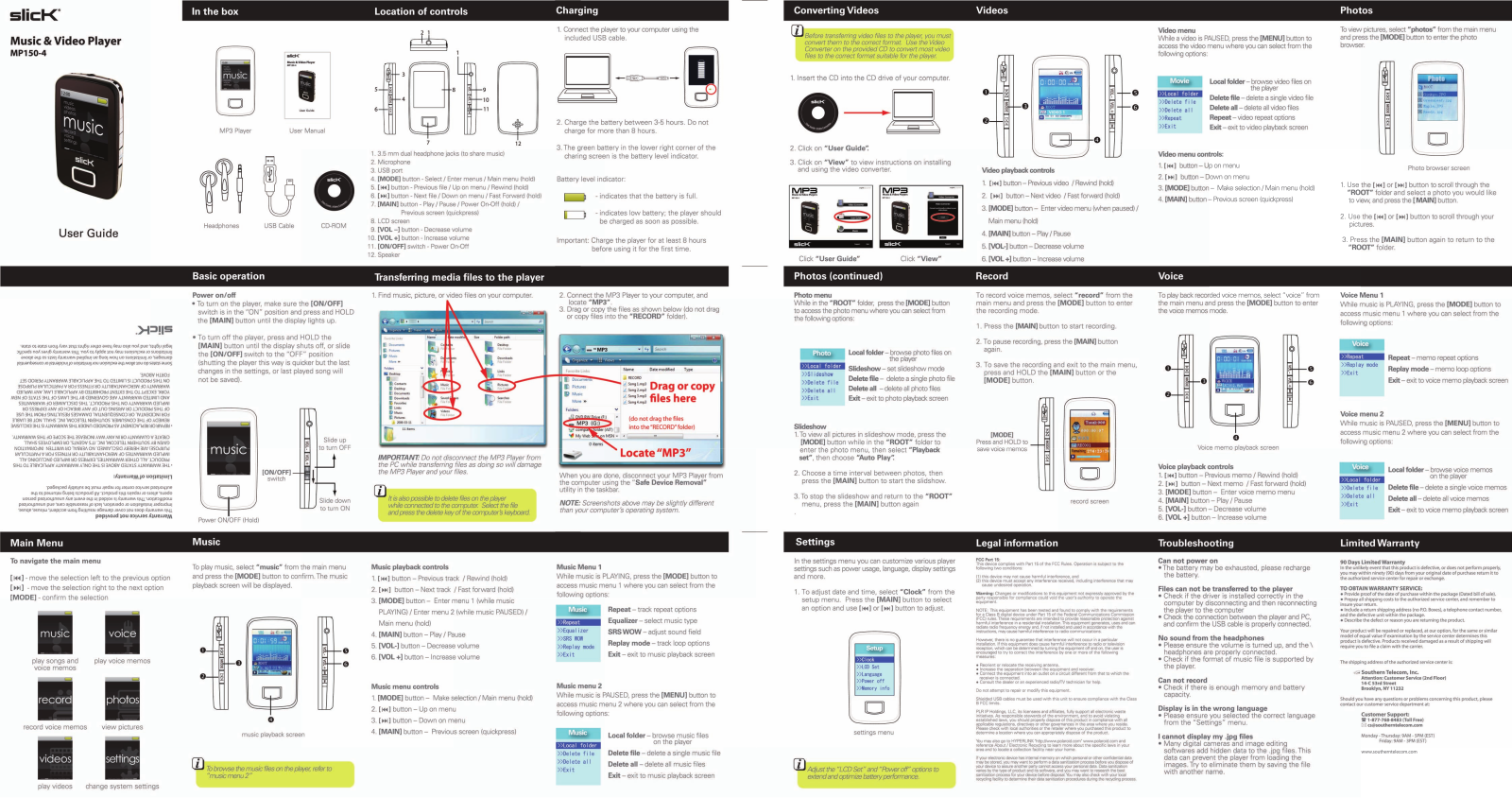 Slick MP150-4 User Manual