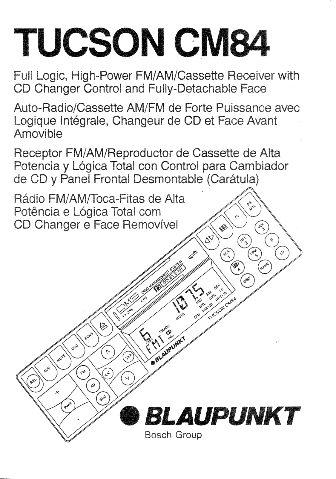 Blaupunkt Tucson-CM-84 Owners Manual