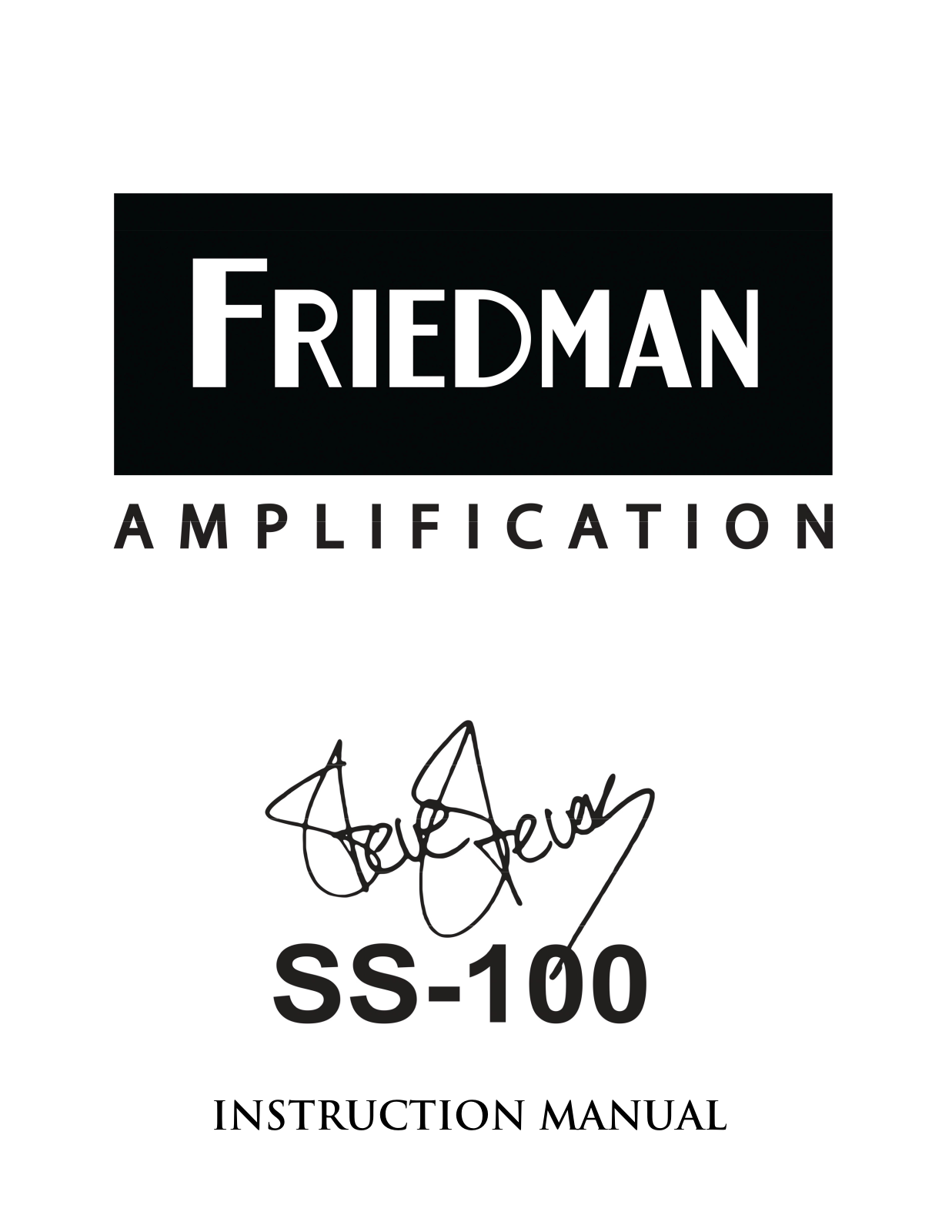 Friedman SS-100 User Manual