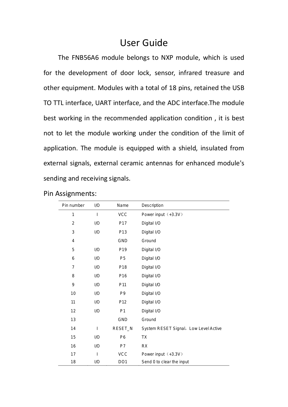 FEIBIT ELECTRONIC TECHNOLOGY FNB56A6F Users manual