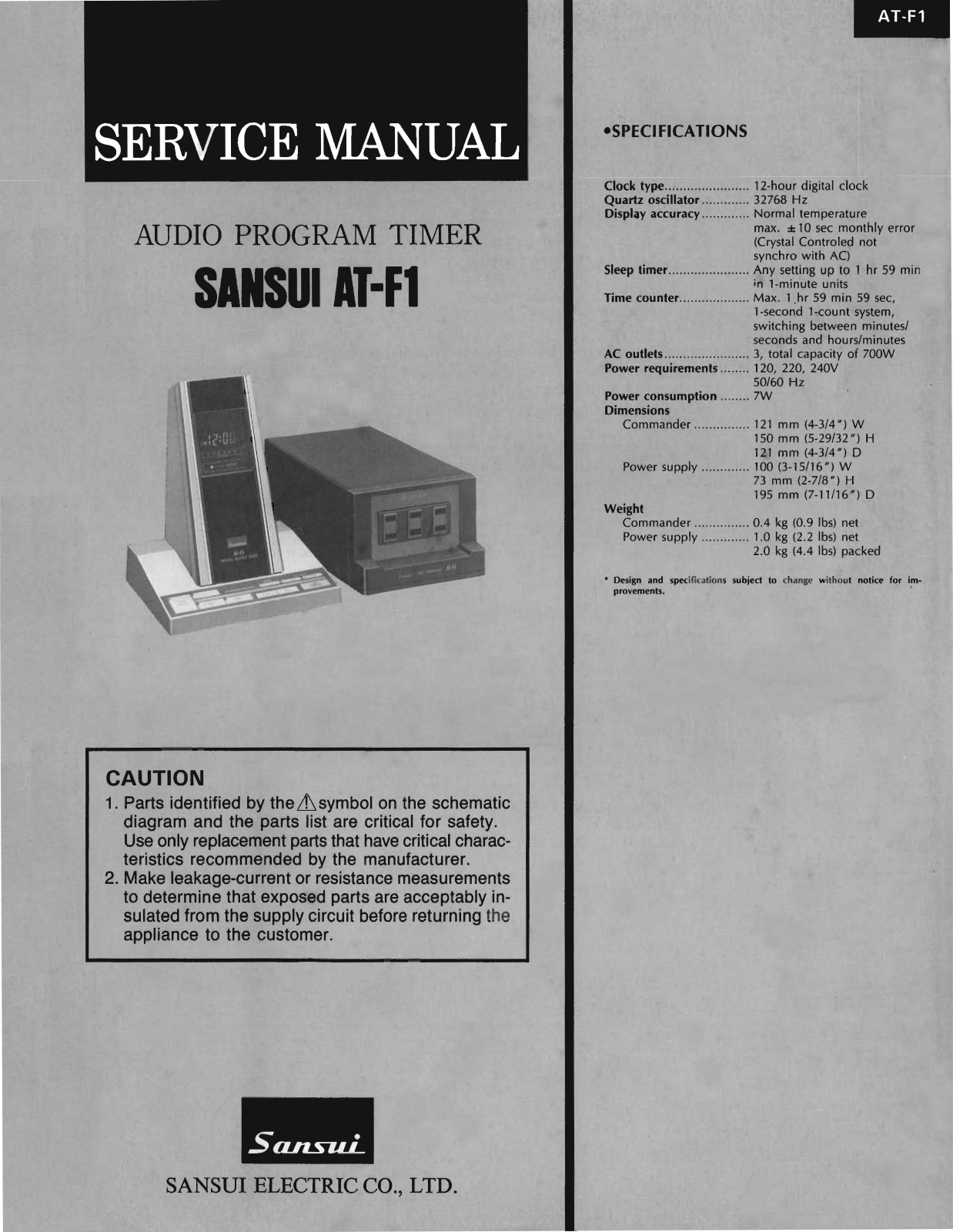 Sansui ATF-1 Service Manual