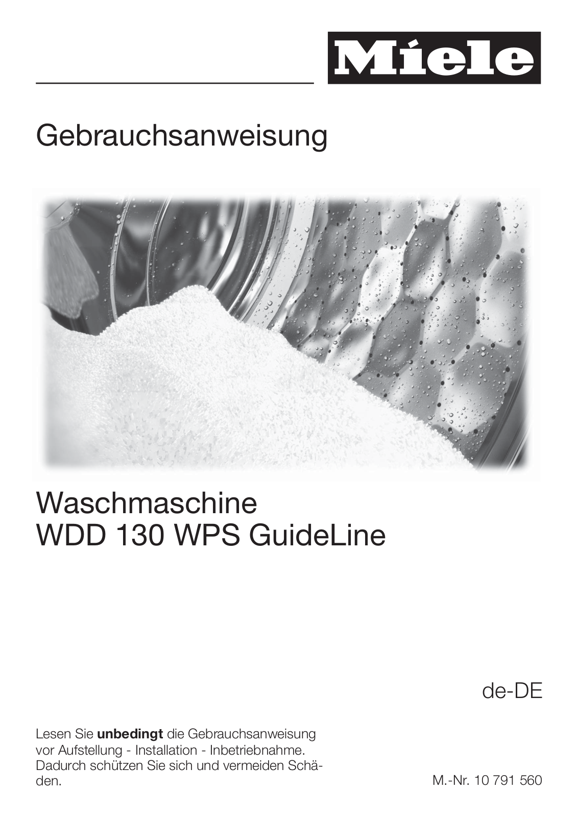 Miele WDD130 WPS User manual