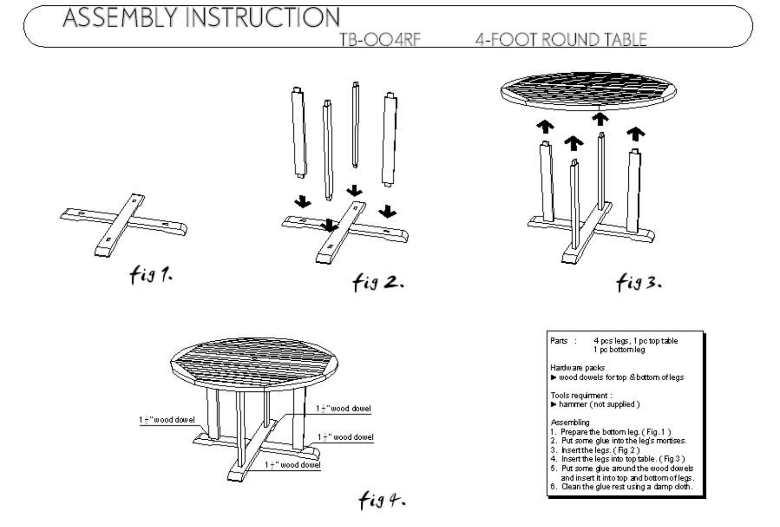 Anderson TB004RF Assembly Guide