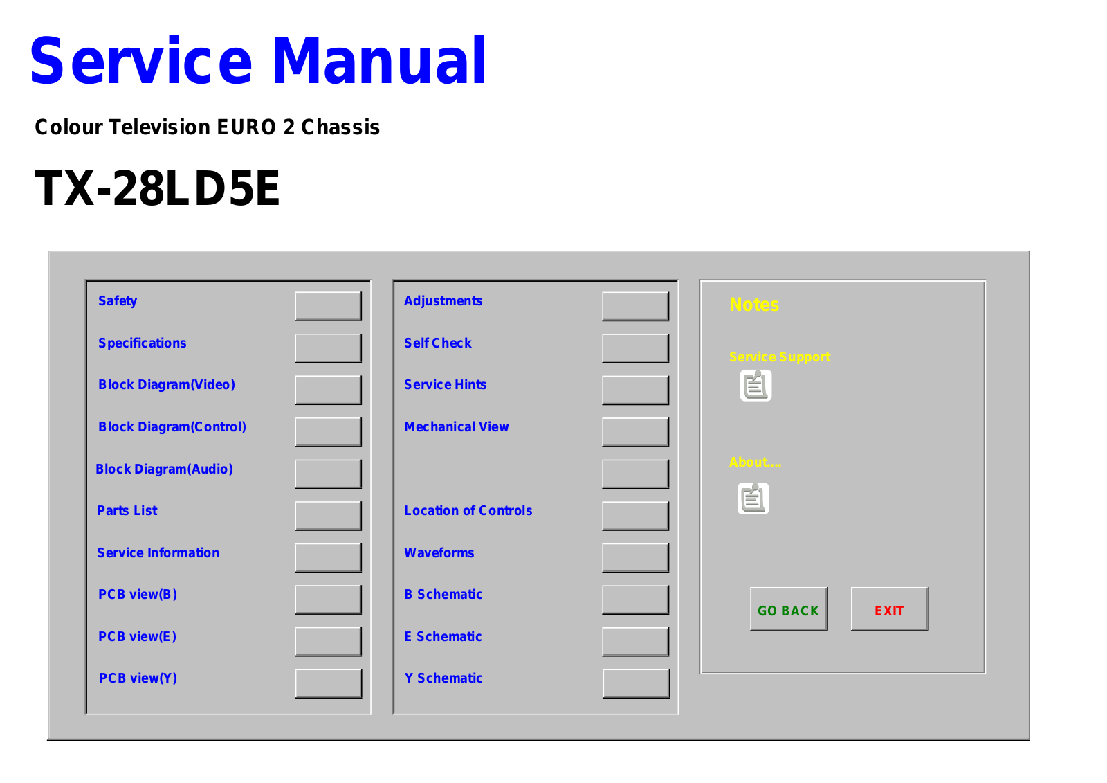 Panasonic TX-28LD5E Service Manual