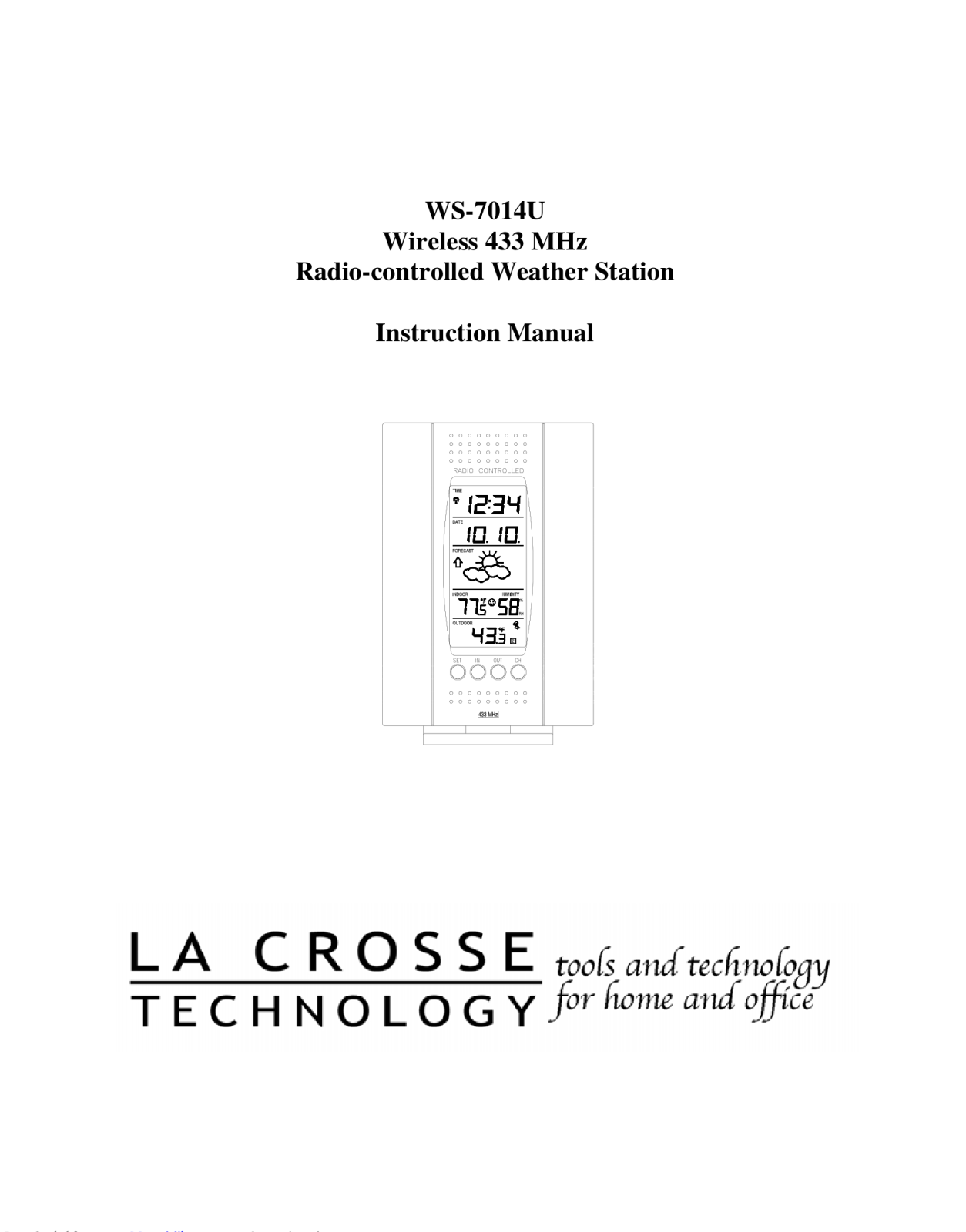 La Crosse WS-7014U Instruction Manual