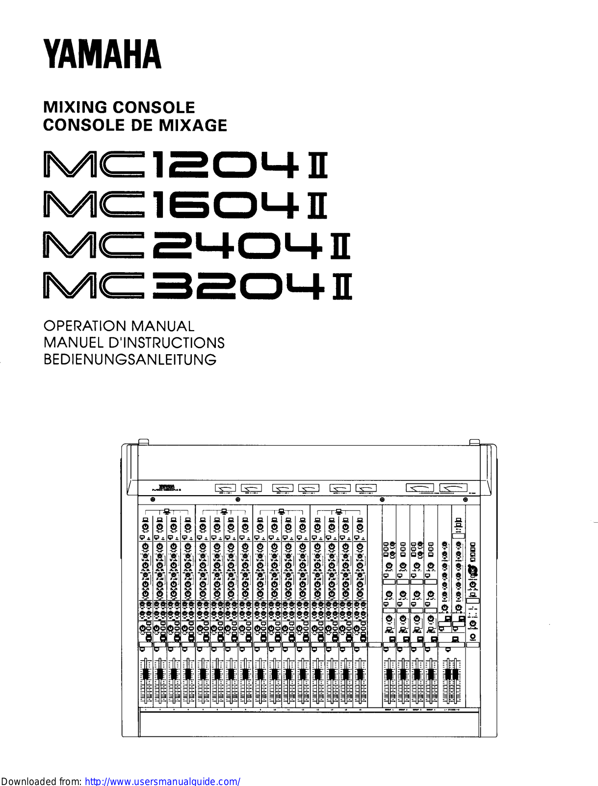 Yamaha Audio MC3204II, MC2404II, MC1604II, MC1204II User Manual