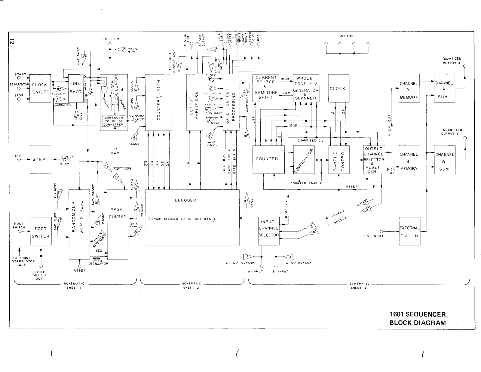 ARP Instruments 1601 Schematics