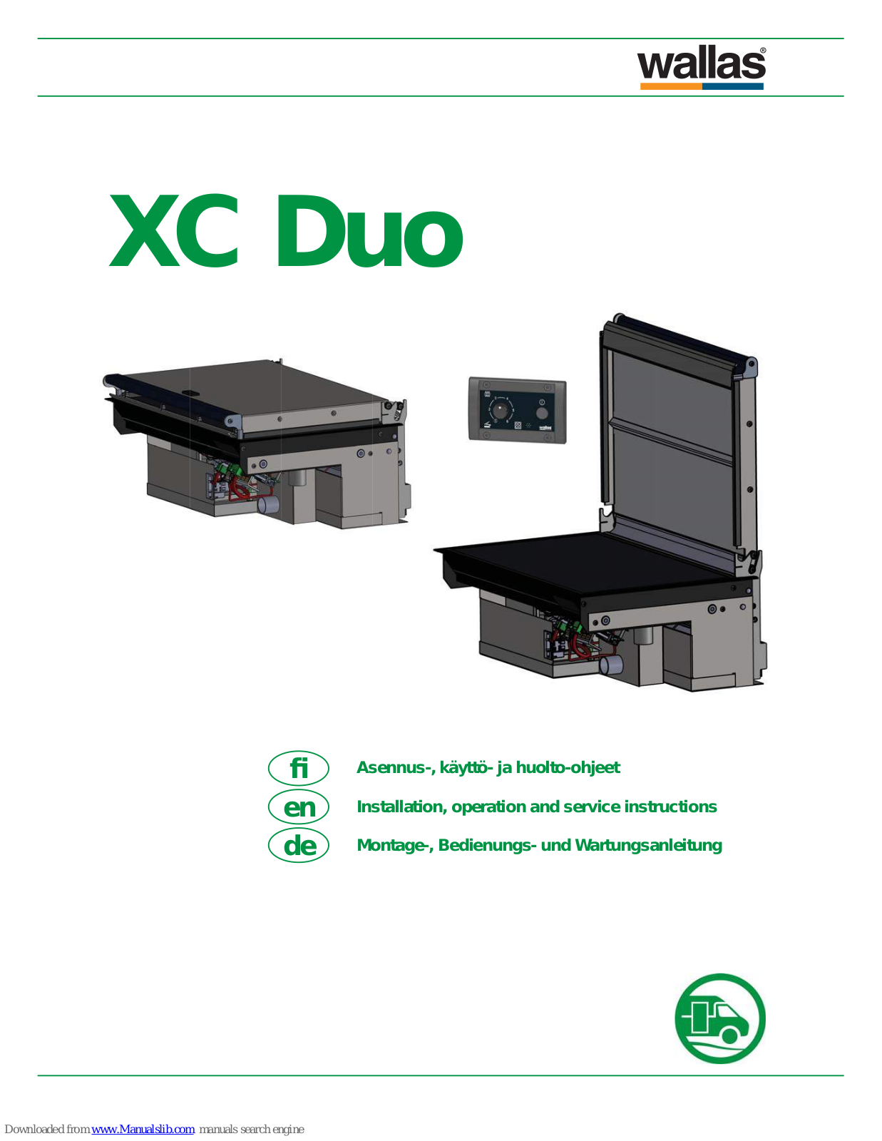 wallas xs duo Installation, Operation And Service Manual