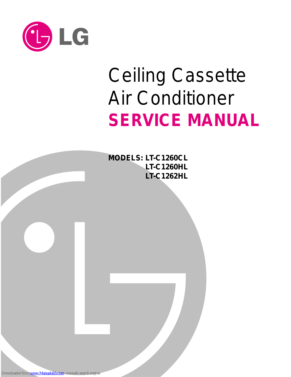 LG LT-C1260CL, LT-C1262HL, LT-C1260HL, LT-D3680HL, LT-D3680CL Service Manual