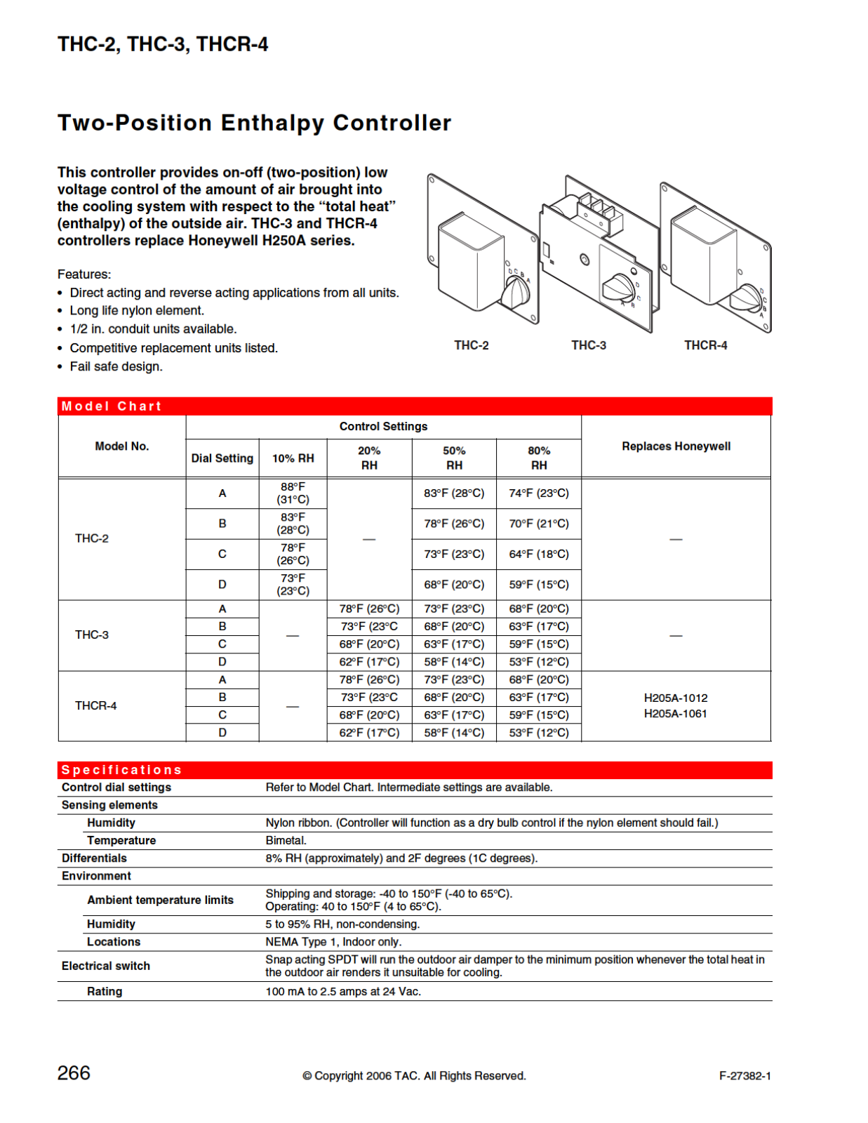 Schneider Electric THC-2, THC-3, THC-4 Catalog Page