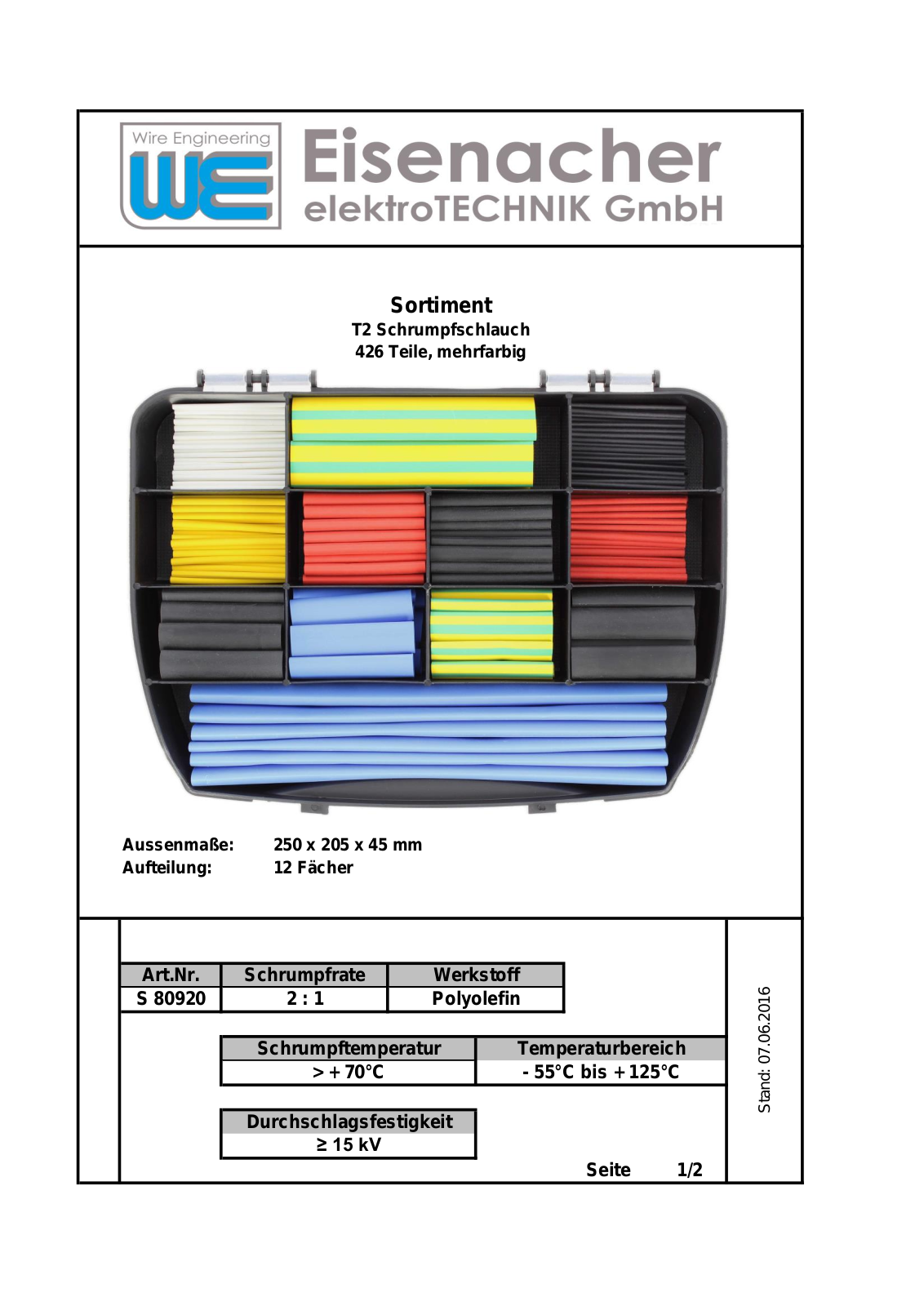 WE EISENACHER WE S80920 Datasheet - ManualMachine.com