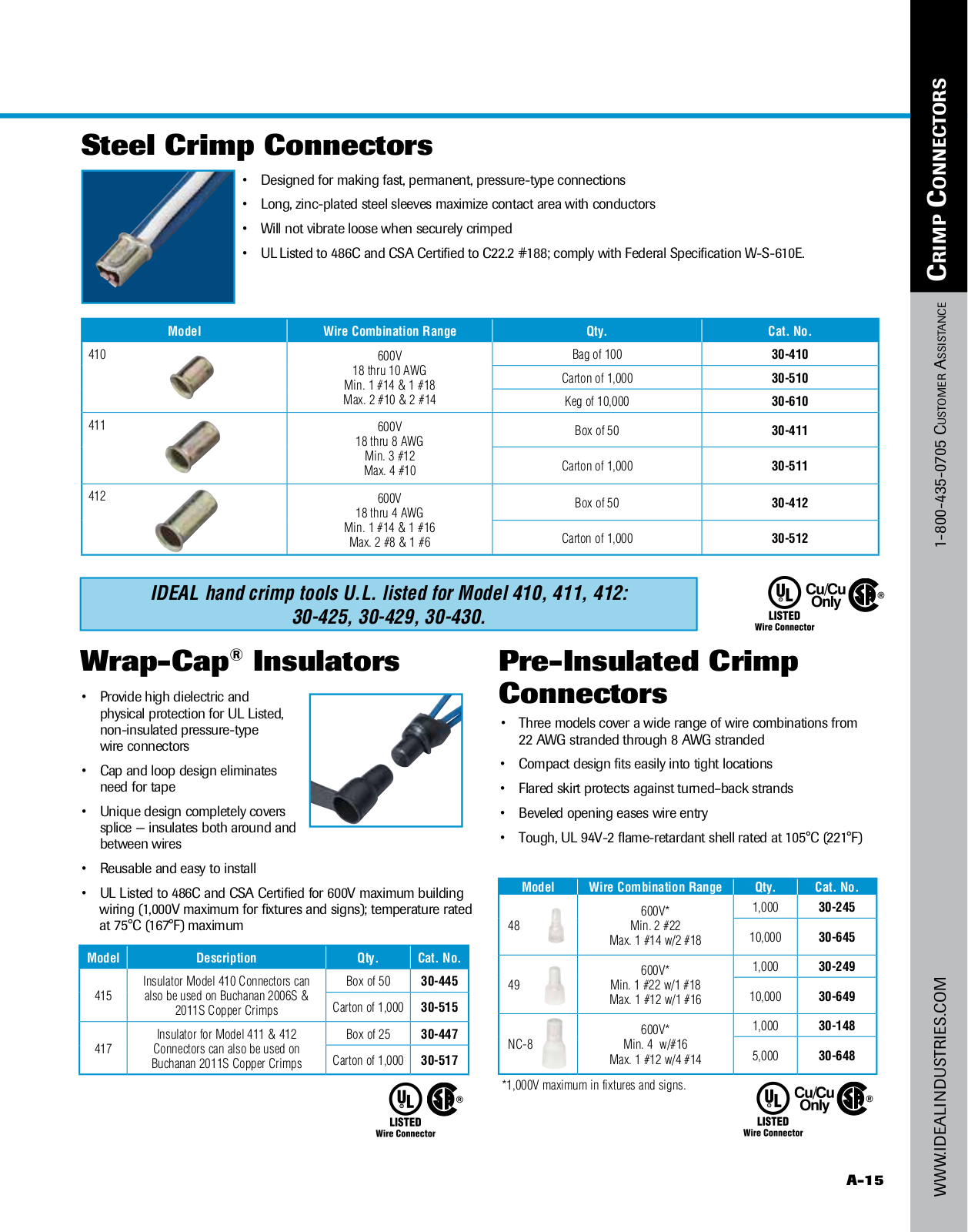 IDEAL Industries Crimp Connectors Catalog Page