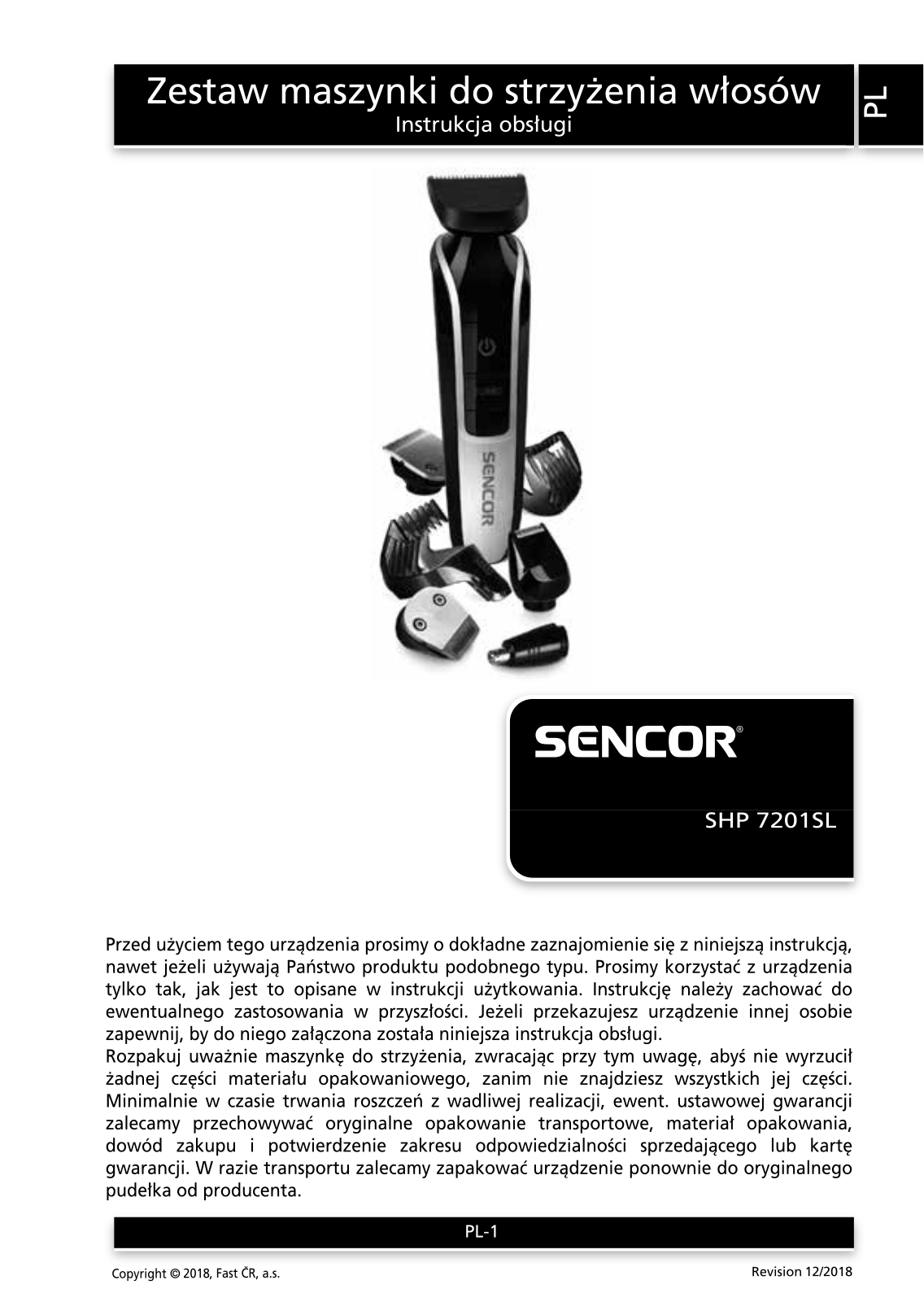 SENCOR SHP 7201SL User guide - ManualMachine.com