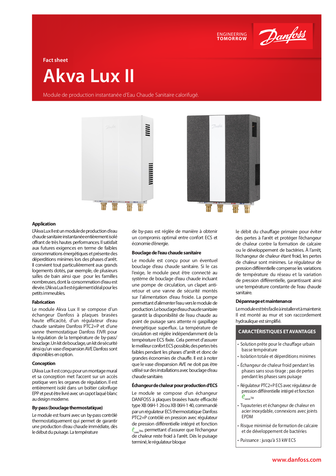 Danfoss Akva Lux II Fact sheet