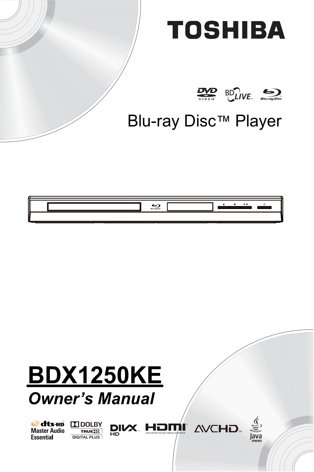 Toshiba BDX1250KE User Manual