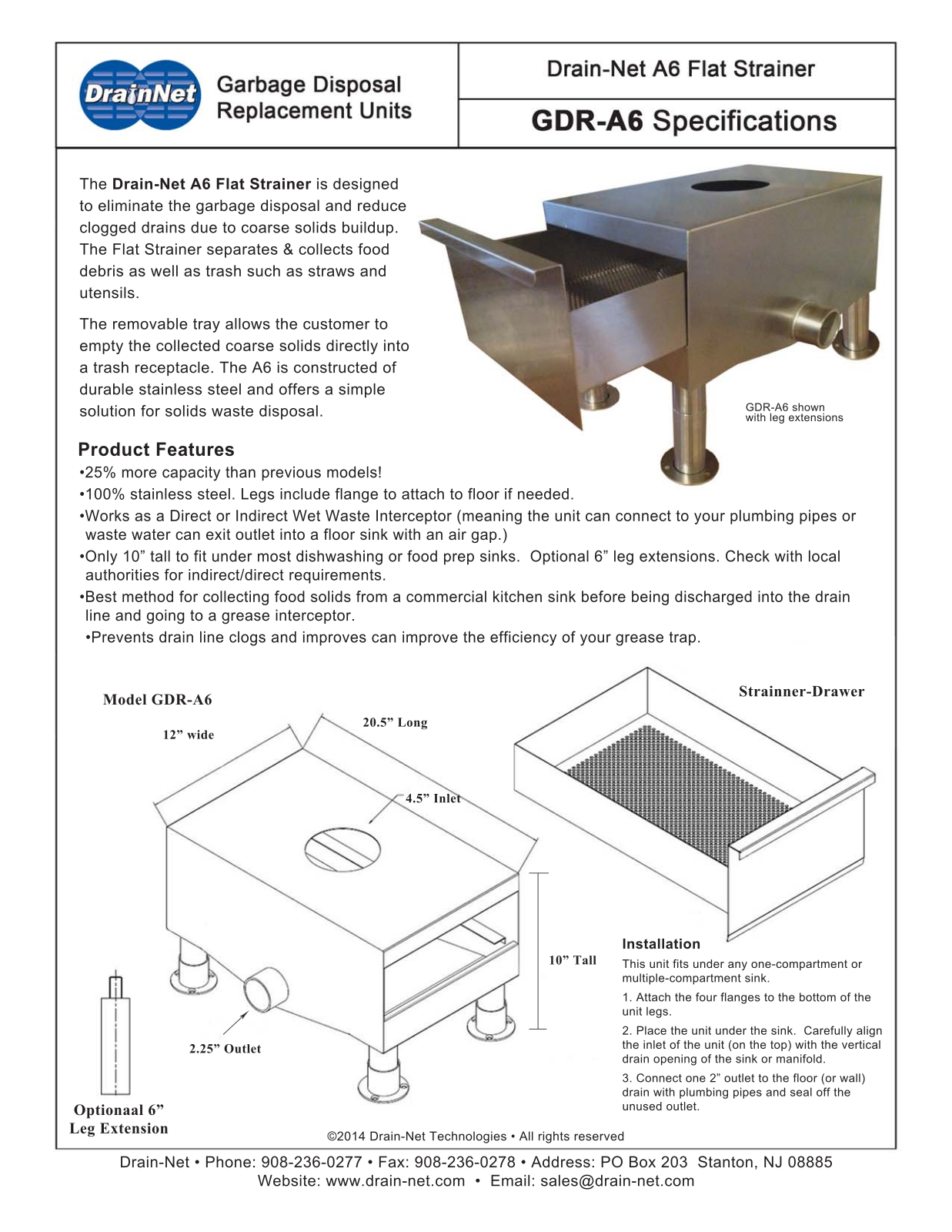 DRAIN-NET GDR-A6 User Manual - ManualMachine.com