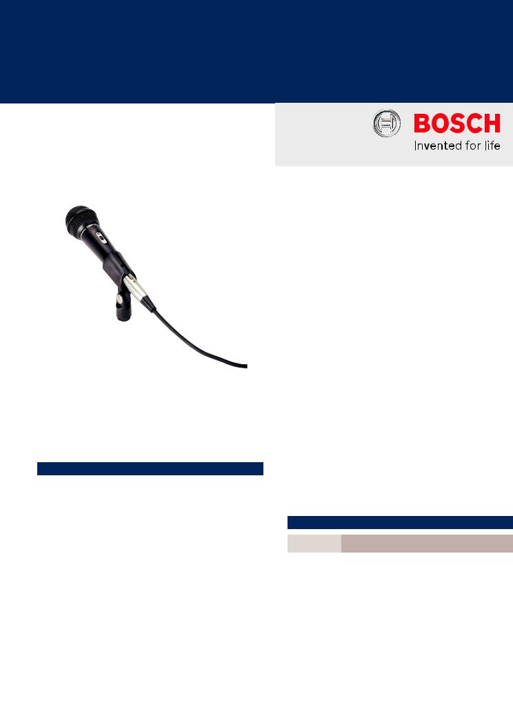 Bosch LBB9600-20 Specsheet