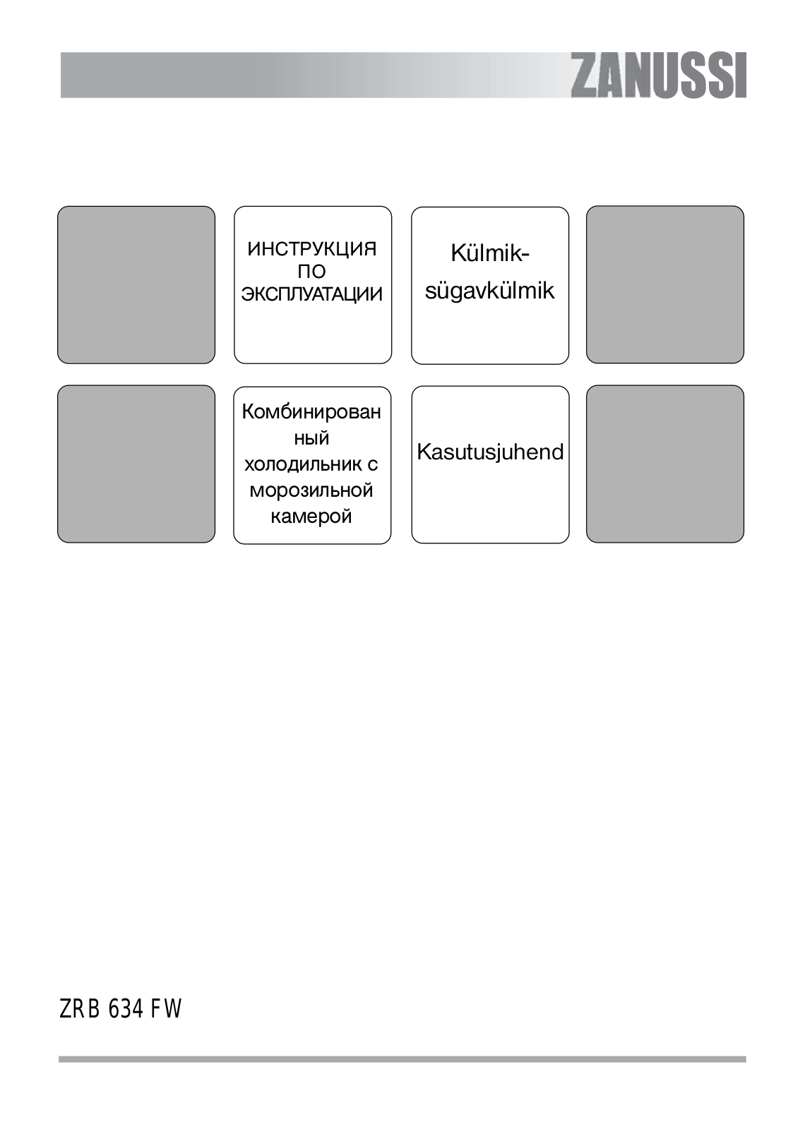 ZANUSSI ZRB634FW User Manual