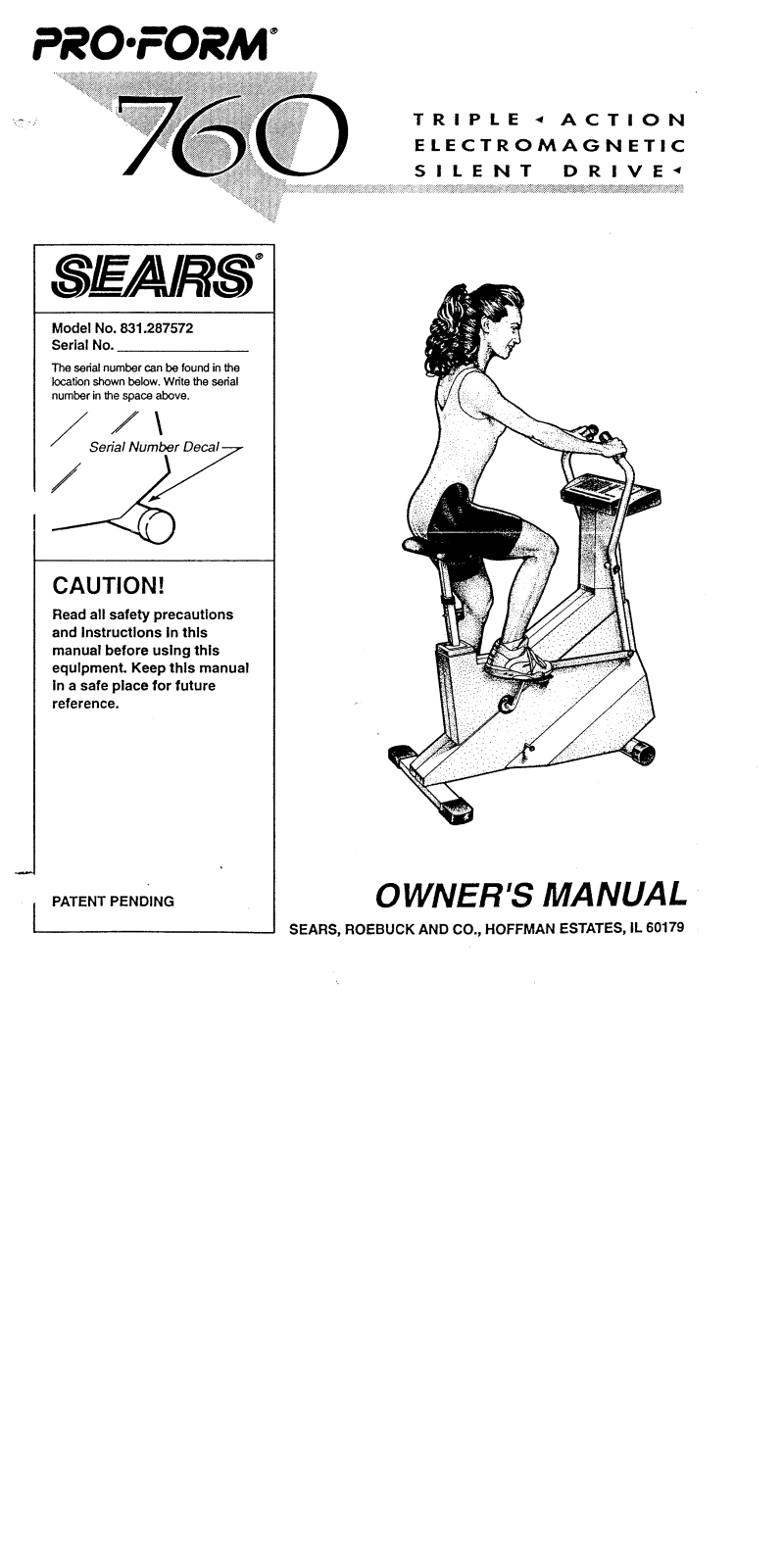 ProForm 287572 User Manual