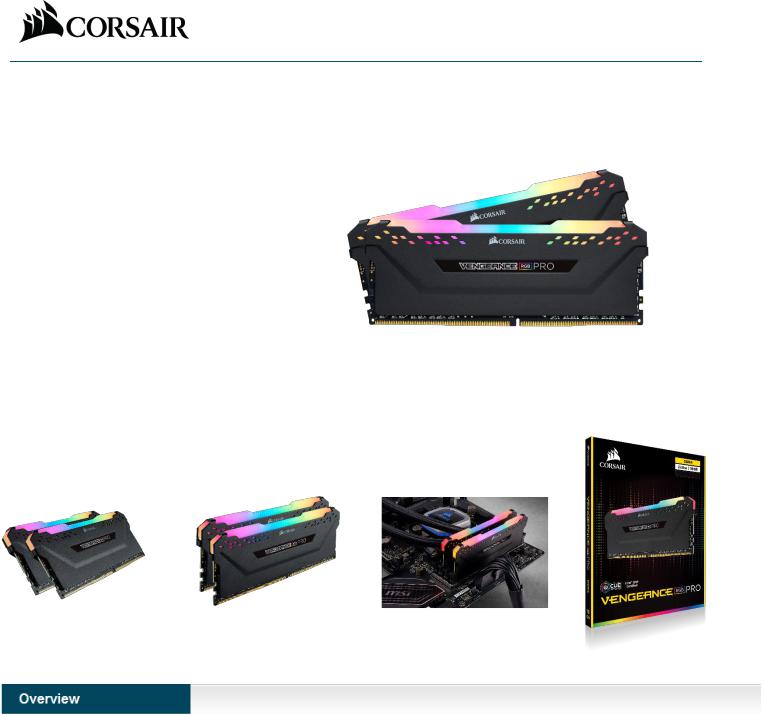 Corsair VENGEANCE RGB PRO User manual