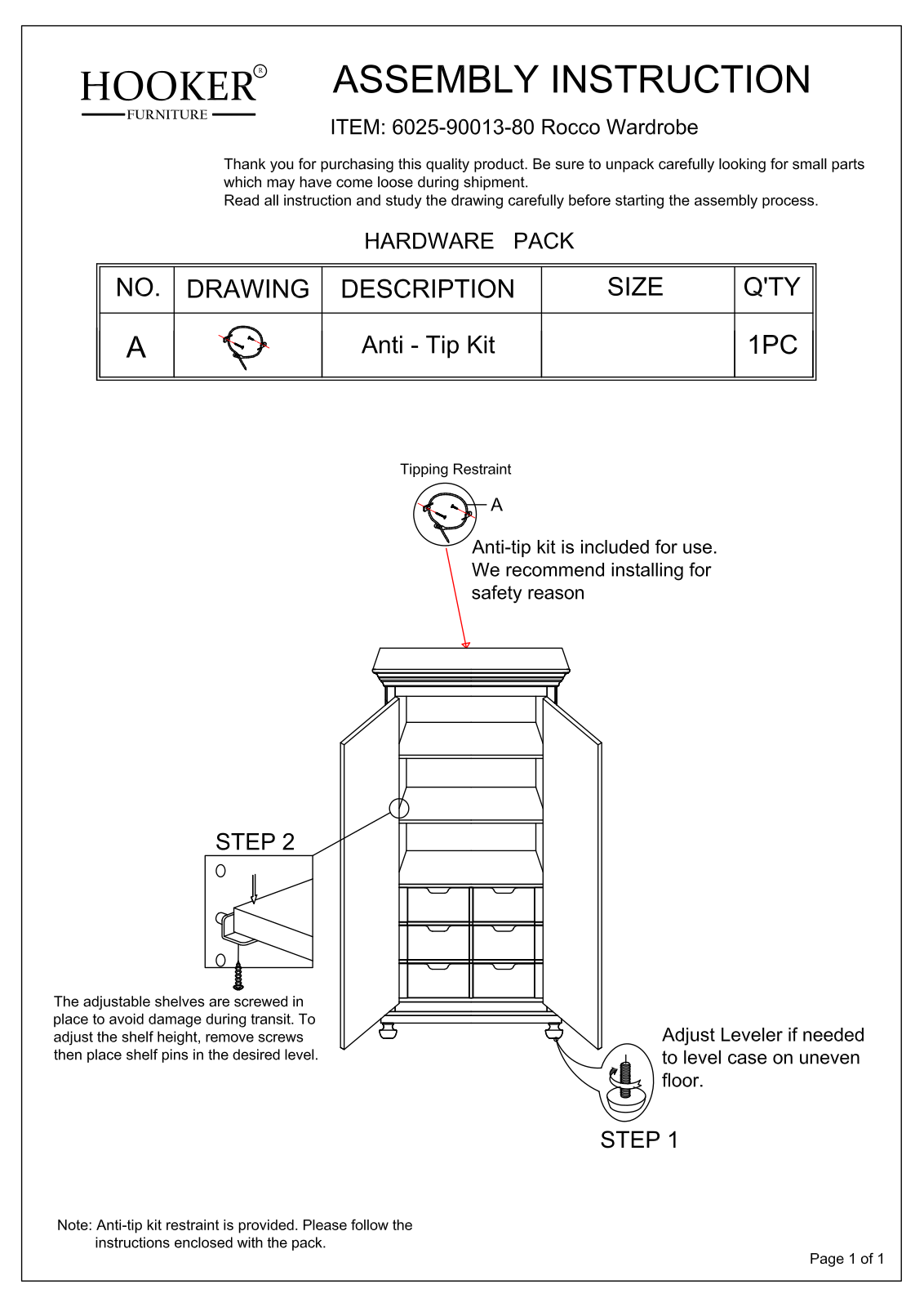 Hooker 6025-90013-80 Assembly Instructions - ManualMachine.com
