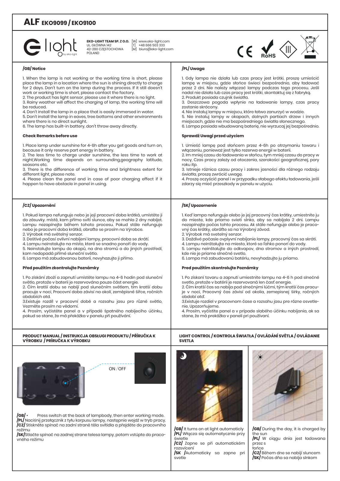 Elight EKO9099, EKO9100 User guide - ManualMachine.com